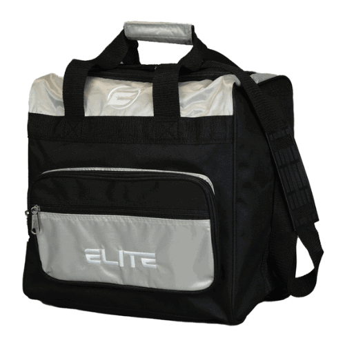 Elite Impression Single Tote Silver Bowling Bag - Premium Bowling Accessories for Women & Men - Perfect for League Play, Tournaments & Practice Sessions