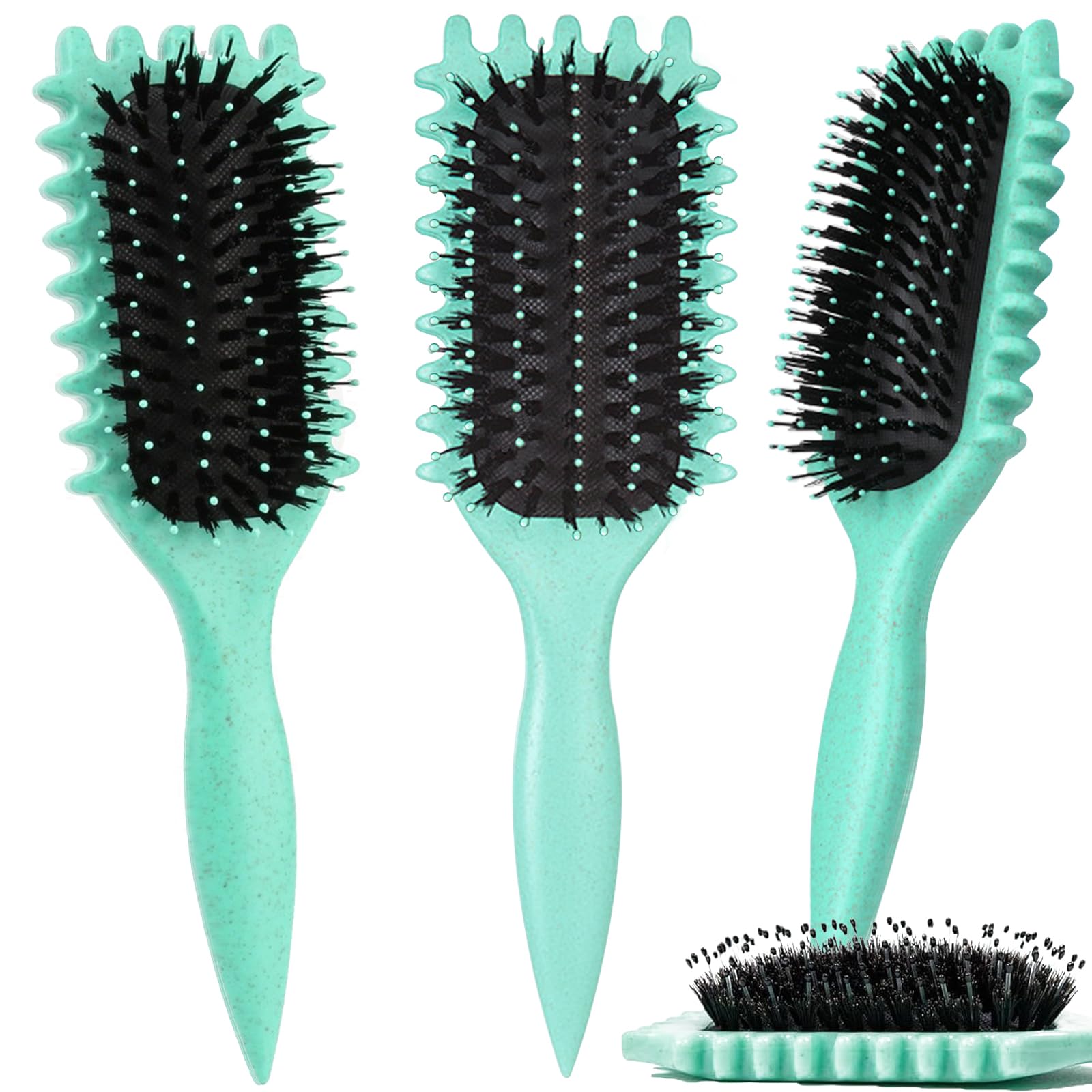 Curl Defining Brush for Natural Curls - No Pull Styling Brush for Wavy & Coily Hair - Perfect for Salon & Home Use (1 Pack) - Great for Daily Styling & Special Occasions