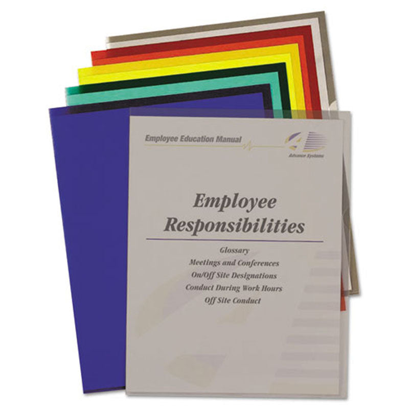 25-Pack Poly Project Files - Durable Plastic Document Folders for Office, School & Home Organization - Perfect for Reports, Presentations & Filing