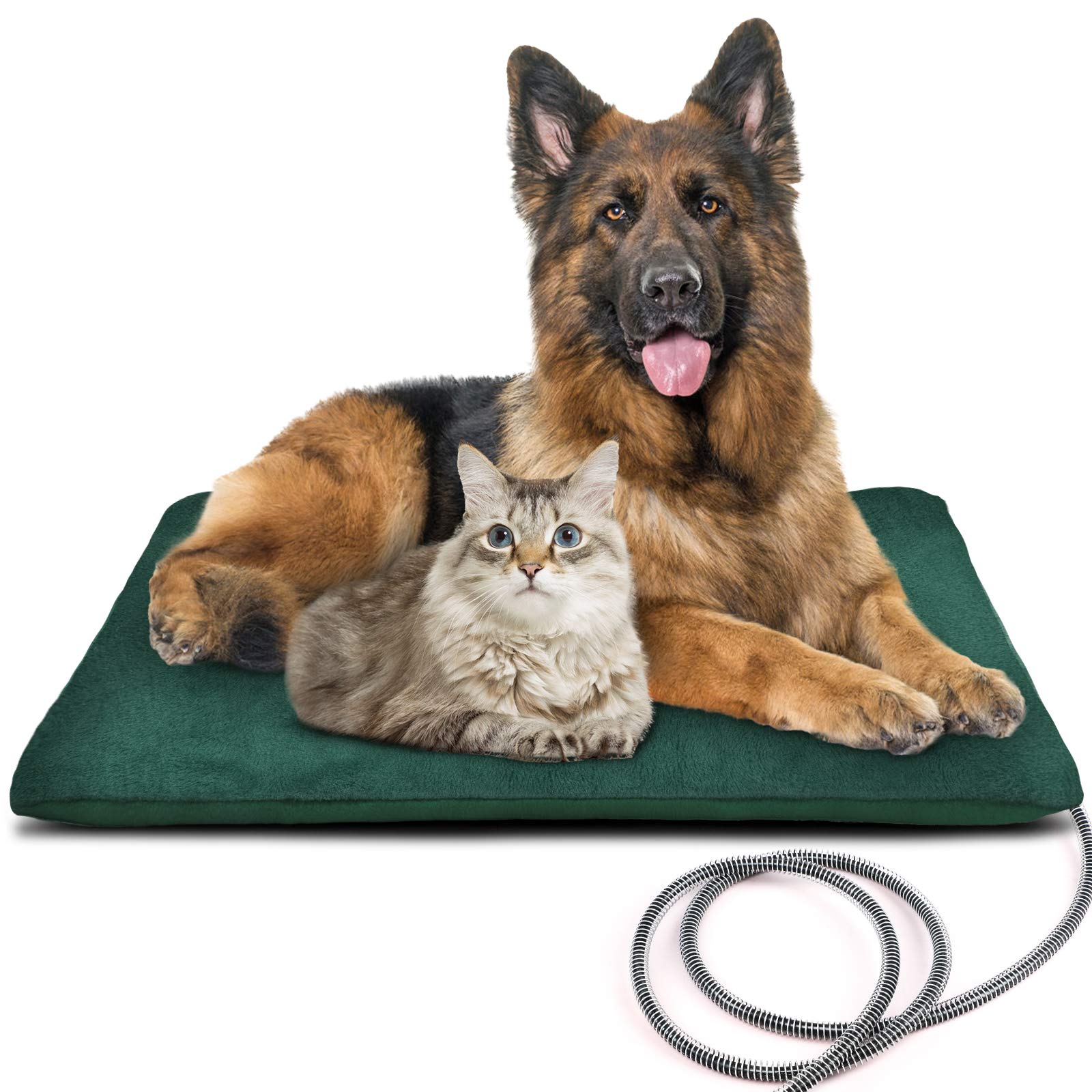 PETNF Waterproof Outdoor Heated Pet Bed - Electric Heating Pad for Dogs & Cats with Auto Temperature Control - Soft Warming Mat for Dog Houses, Cabins, Cots & Doorways - Perfect for Cold Weather & Rescue Pets