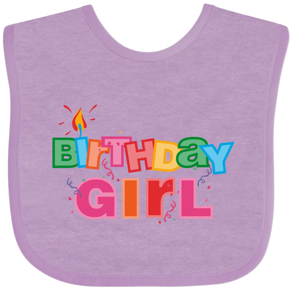 Inktastic Birthday Girl Letters Baby Bib - Cute Personalized Bib for Infants & Toddlers - Perfect for Birthday Parties, Photo Shoots & Everyday Use