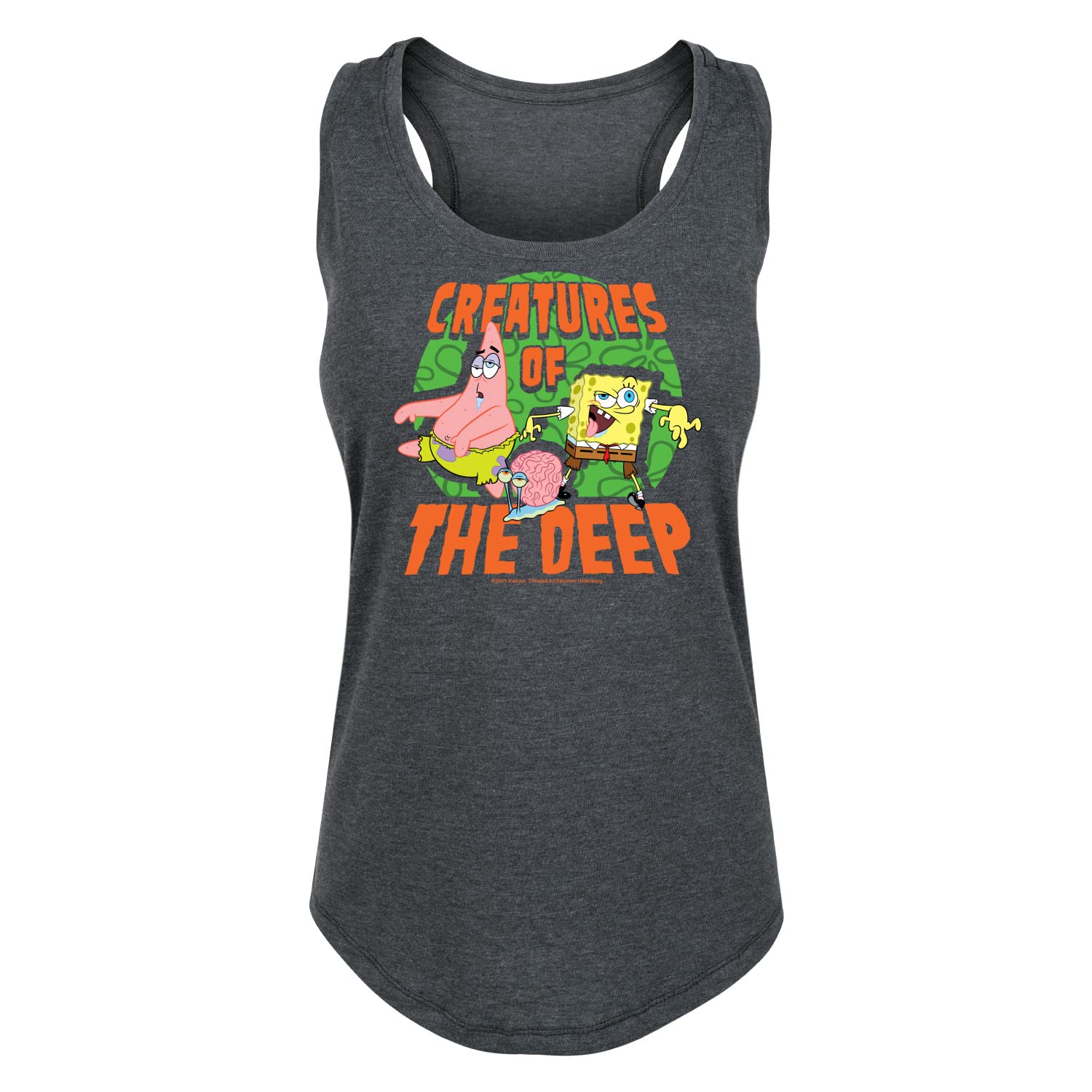 HYBRID APPAREL Spongebob Squarepants Women's Racerback Tank Top - Cartoon Graphic Tee for Summer | Perfect for Beach, Gym & Casual Wear