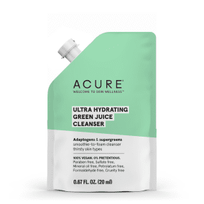 Acure Hydrating Green Juice Cleanser 20ml - Organic Face Wash for Glowing Skin - Perfect for Daily Skincare Routine & Travel