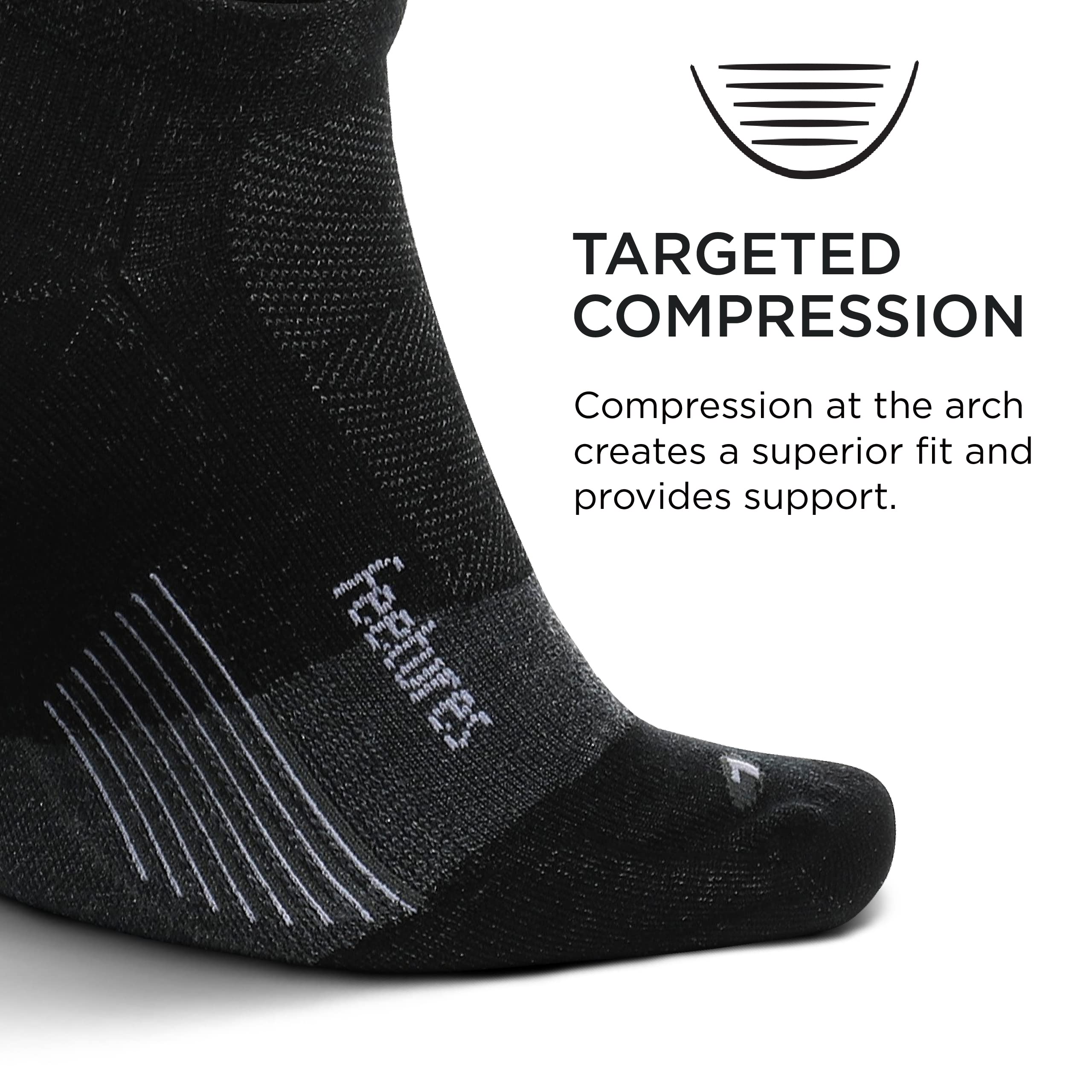 Feetures Merino 10 Ultra Light Cushion No Show Tab Ankle Socks - Breathable Wool Socks for Women & Men - Perfect for Running, Hiking & Everyday Wear (1 Pair)