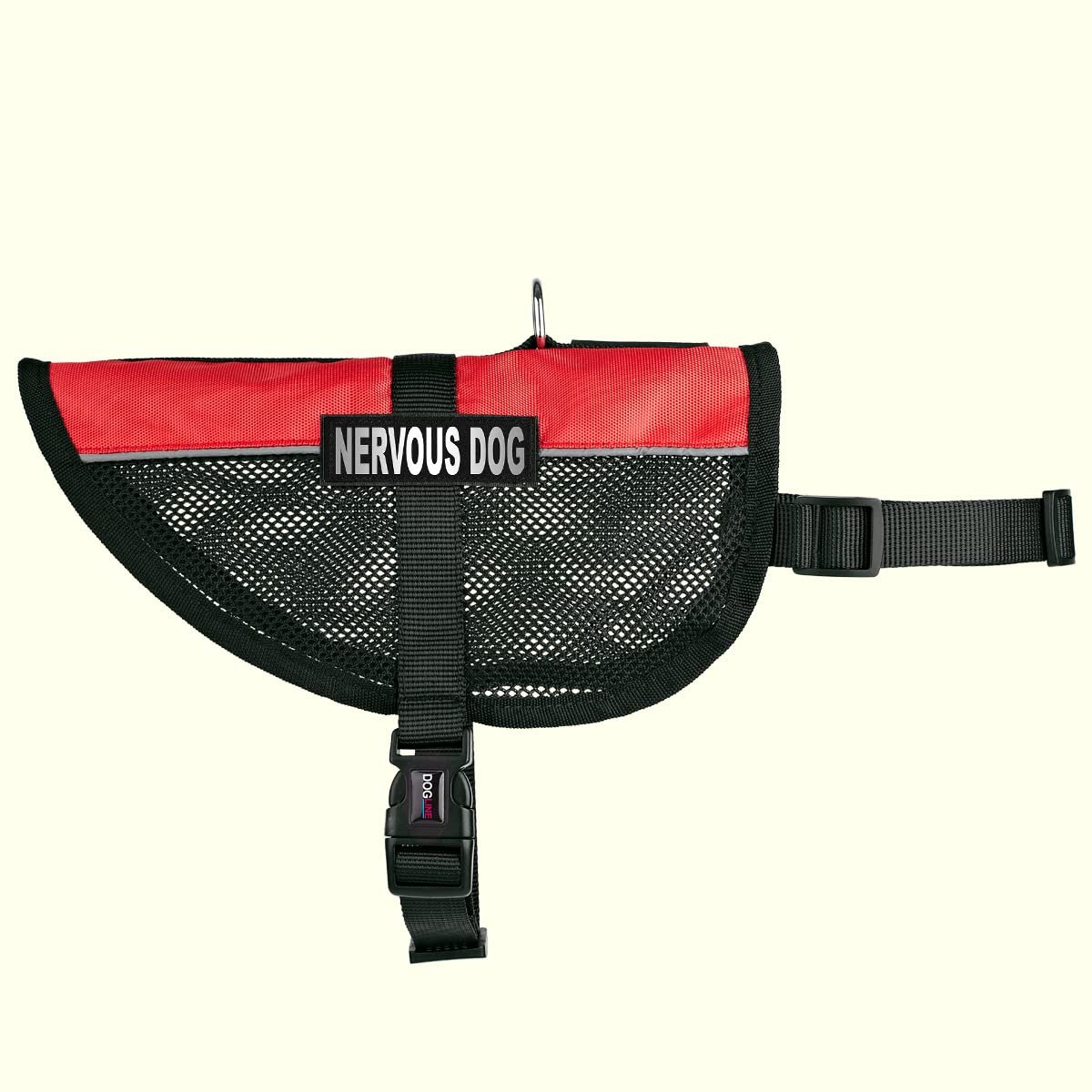 Dogline MaxAire Cooling Vest for Anxious Dogs - Adjustable Harness with Removable Patch & Reflective Strips - Fits Puppies to Large Dogs (17-21 Inch Girth) - Red - Perfect for Summer Walks, Training & Outdoor Adventures