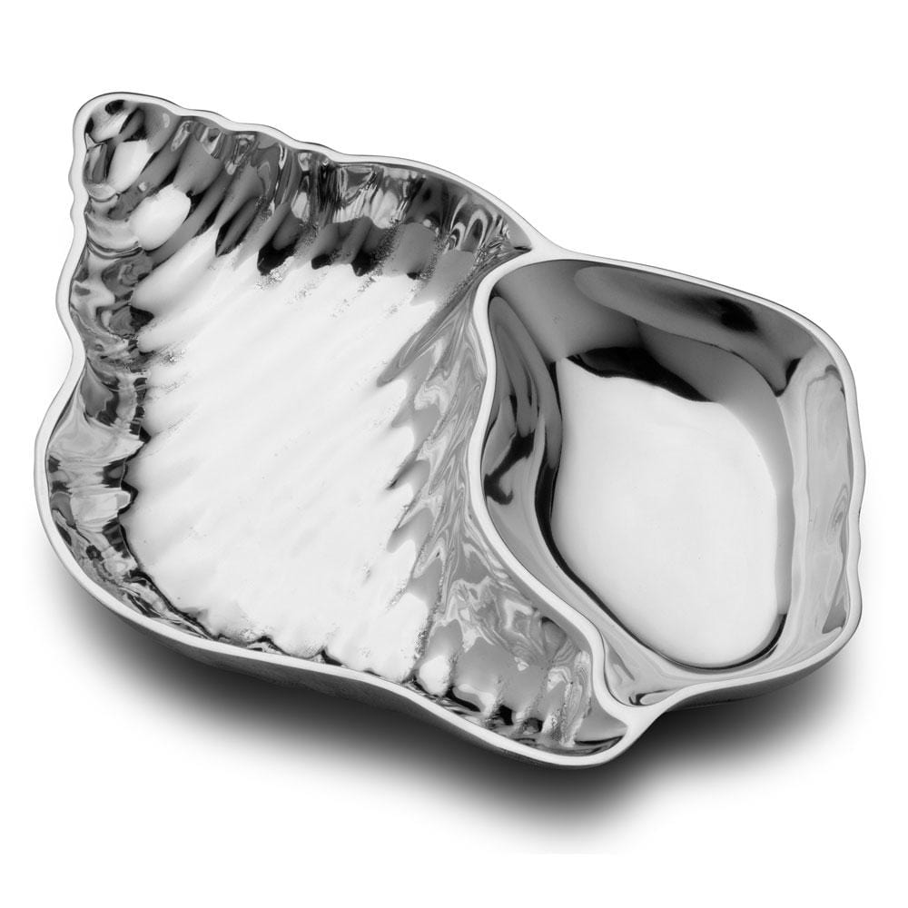 Premium Shell-Shaped Chip and Dip Serving Platter - Elegant Party Appetizer Tray for Entertaining, Snacks & Dips at Gatherings, BBQs, and Game Nights