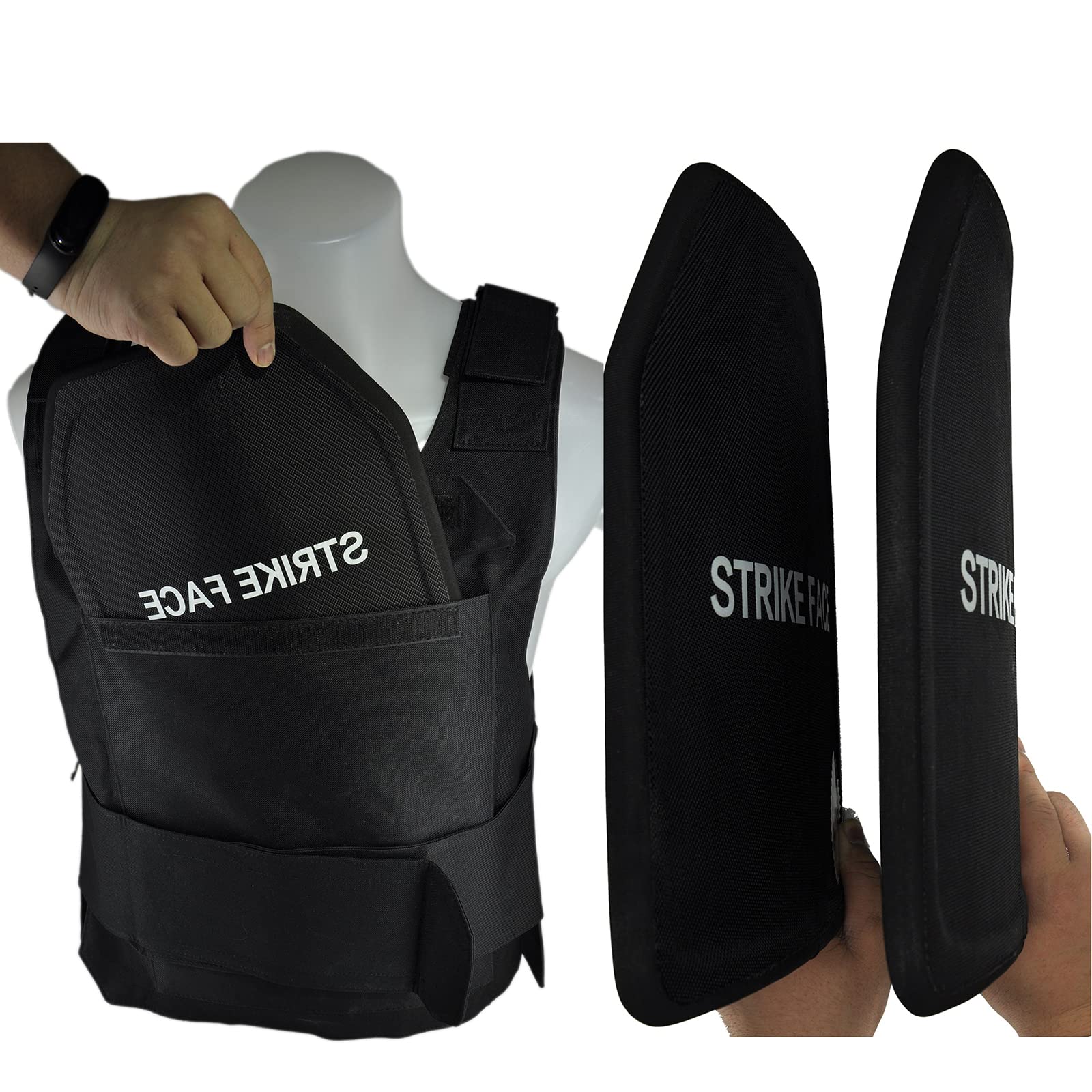 2 Pcs Curved Weight Vest Plates - 10x12 Inches, 3.5LB Each - Compatible with Weight Vest Carriers & Tactical Vests - Black Pair - Perfect for Strength Training, CrossFit, and Military Workouts