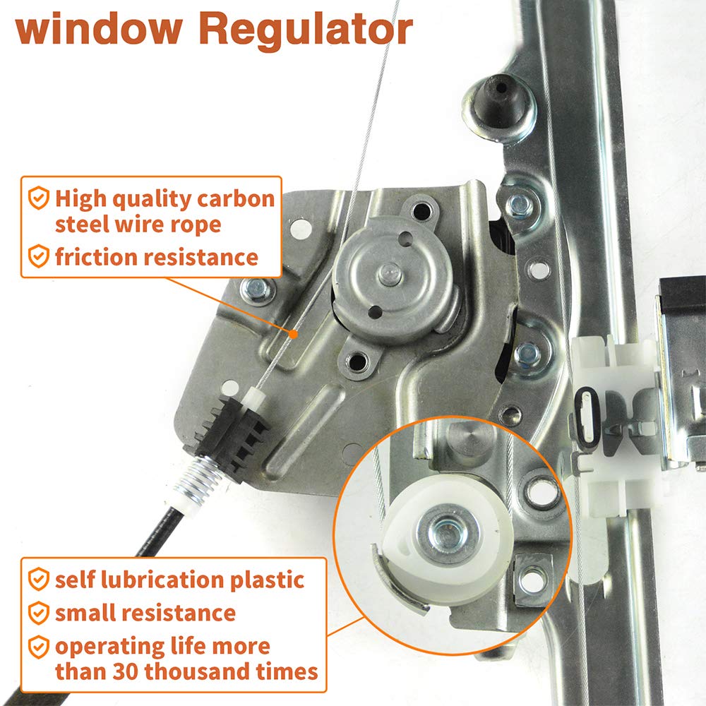 1PC Front Right Side Power Window Regulator for 2000-2004 Jeep Grand Cherokee - Replacement Part for Smooth Window Operation - Perfect for DIY Auto Repair & Maintenance
