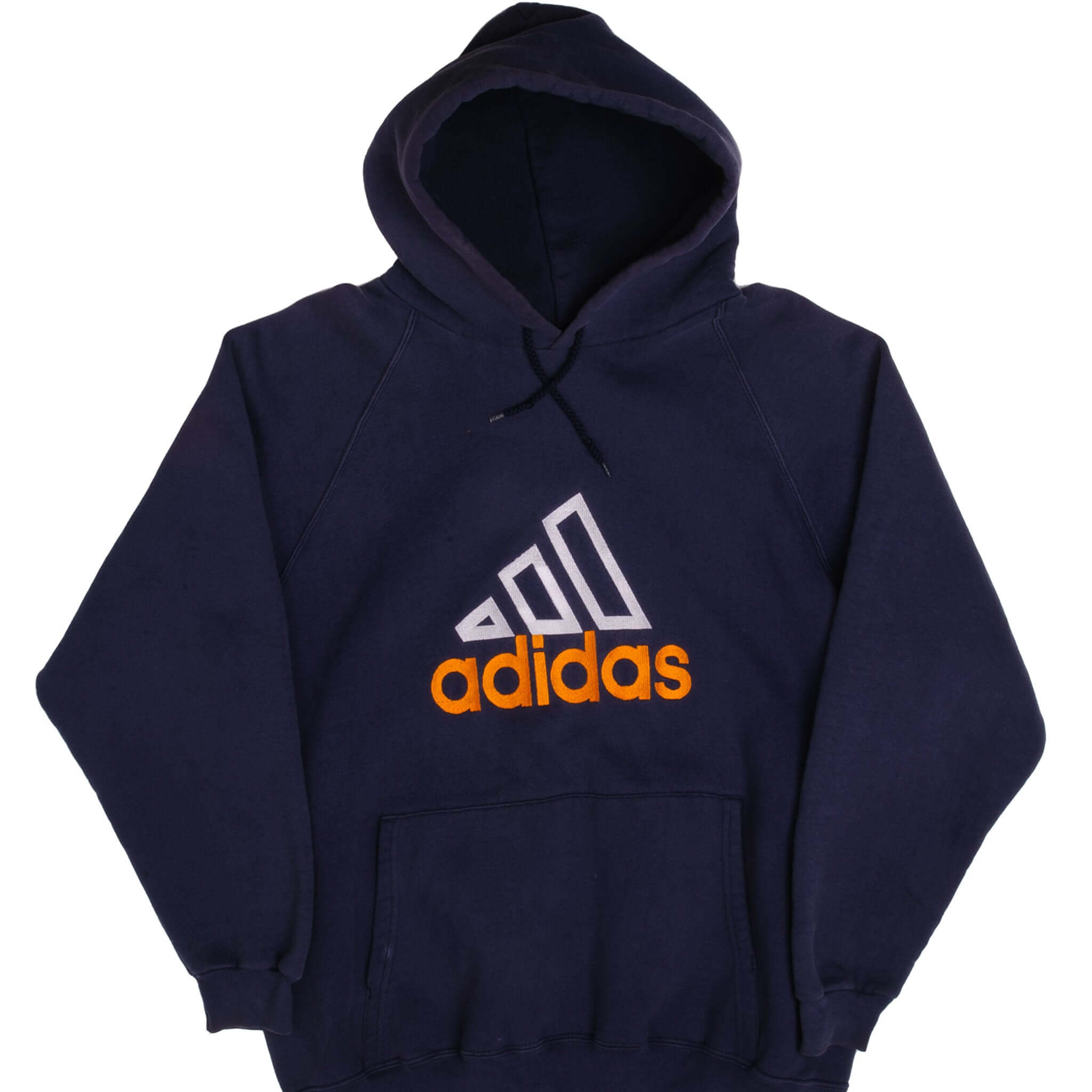 Vintage Adidas Hoodie 1990s Heavyweight Sweatshirt - Medium Size, Made in USA - Retro Streetwear for Men & Women, Perfect for Casual Outfits & Gym Wear