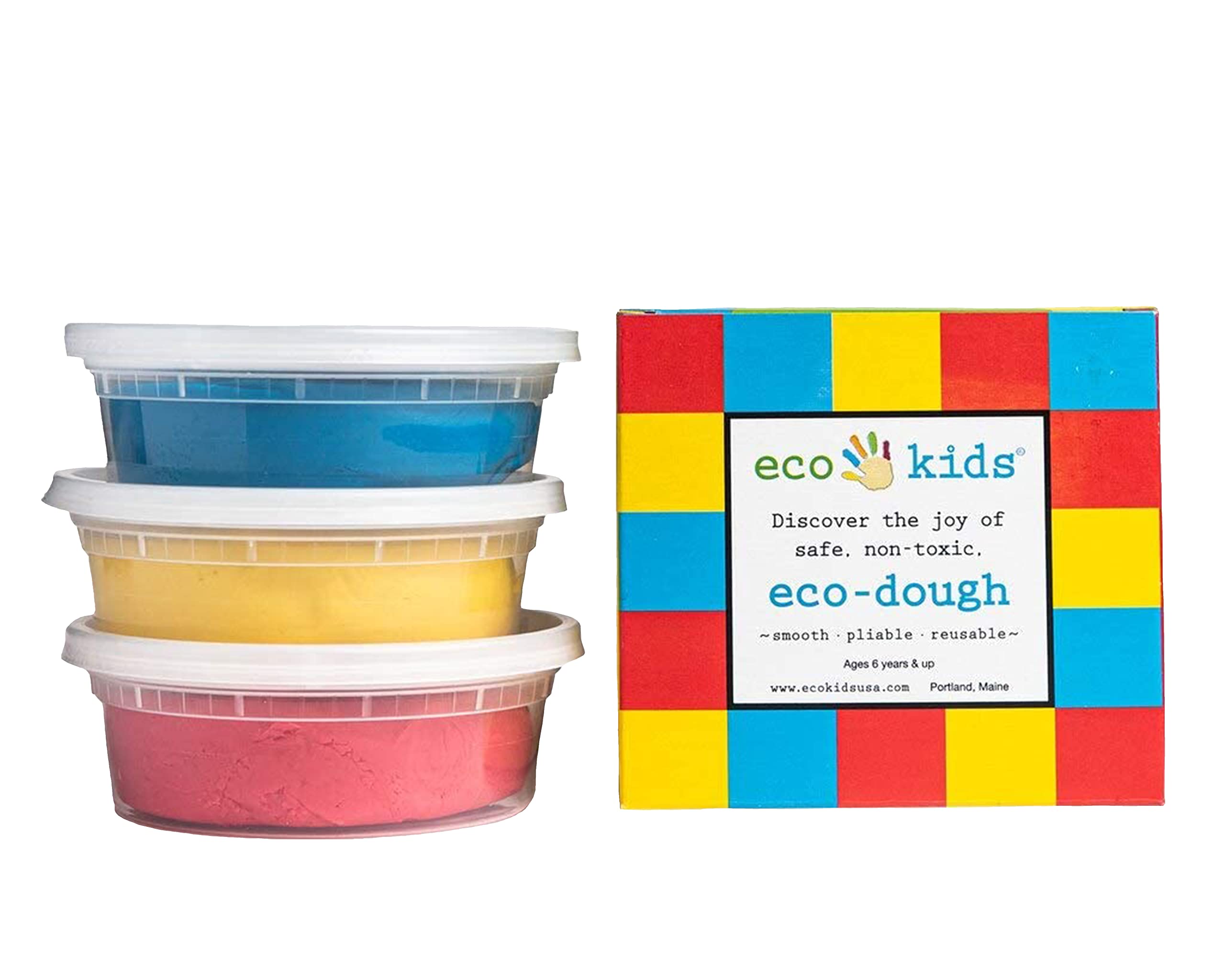 Eco-Friendly Kids Play Dough Set - 3 Pack Non-Toxic Modeling Clay for Creative Play | Perfect for Arts & Crafts, Sensory Play, and Early Childhood Development