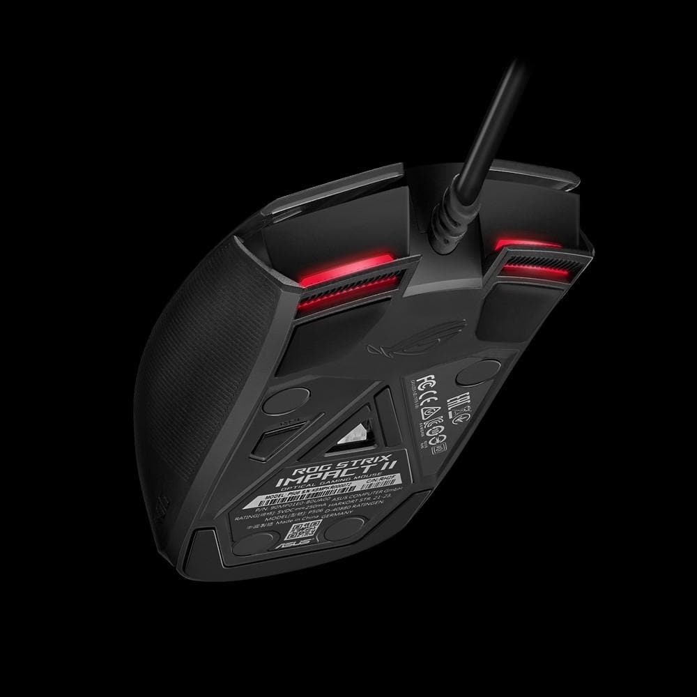 ASUS ROG Strix Impact II Wired Gaming Mouse with Aura Sync RGB Lighting, 6200 DPI, Ergonomic Design - Perfect for FPS, MOBA Games and Esports Tournaments (2-Year Warranty)