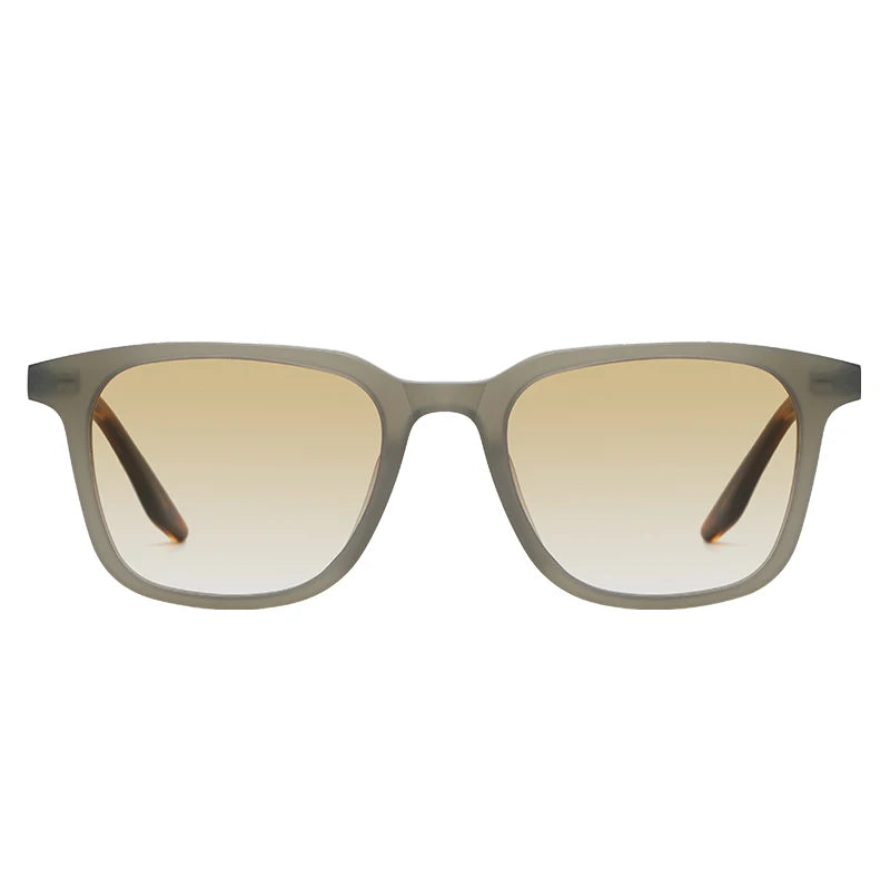 Stylish Black Unisex Square Acetate Sunglasses with Gradient Lenses - Trendy Full Rim Eyewear for Men & Women - Perfect for Outdoor Activities, Driving, and Fashion Accessories