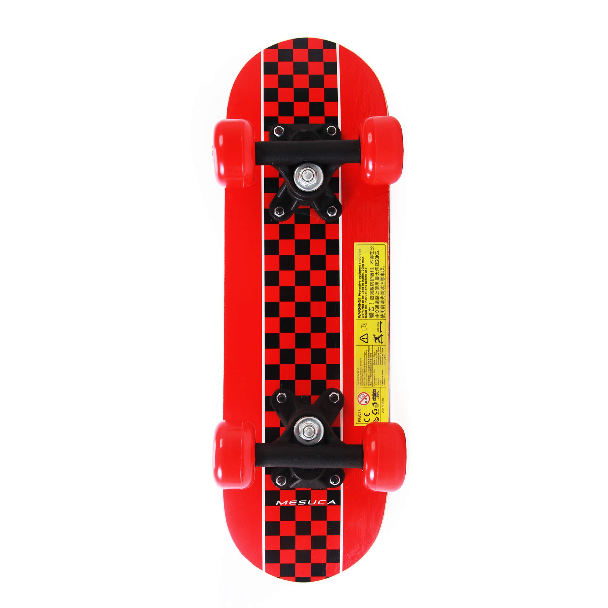 Ferrari Mini Wooden Cruiser Skateboard for Kids 3-6 Years - 17 Inch Deck, 54mm Wheels, Lightweight & Durable - Perfect for Beginners, Outdoor Play, and Learning Balance