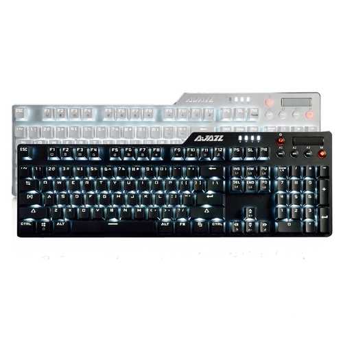 AJazz AK35i Assassin II 104-Key NKRO Wired Mechanical Gaming Keyboard with White Backlit - Perfect for PC Gaming, Typing & Office Work