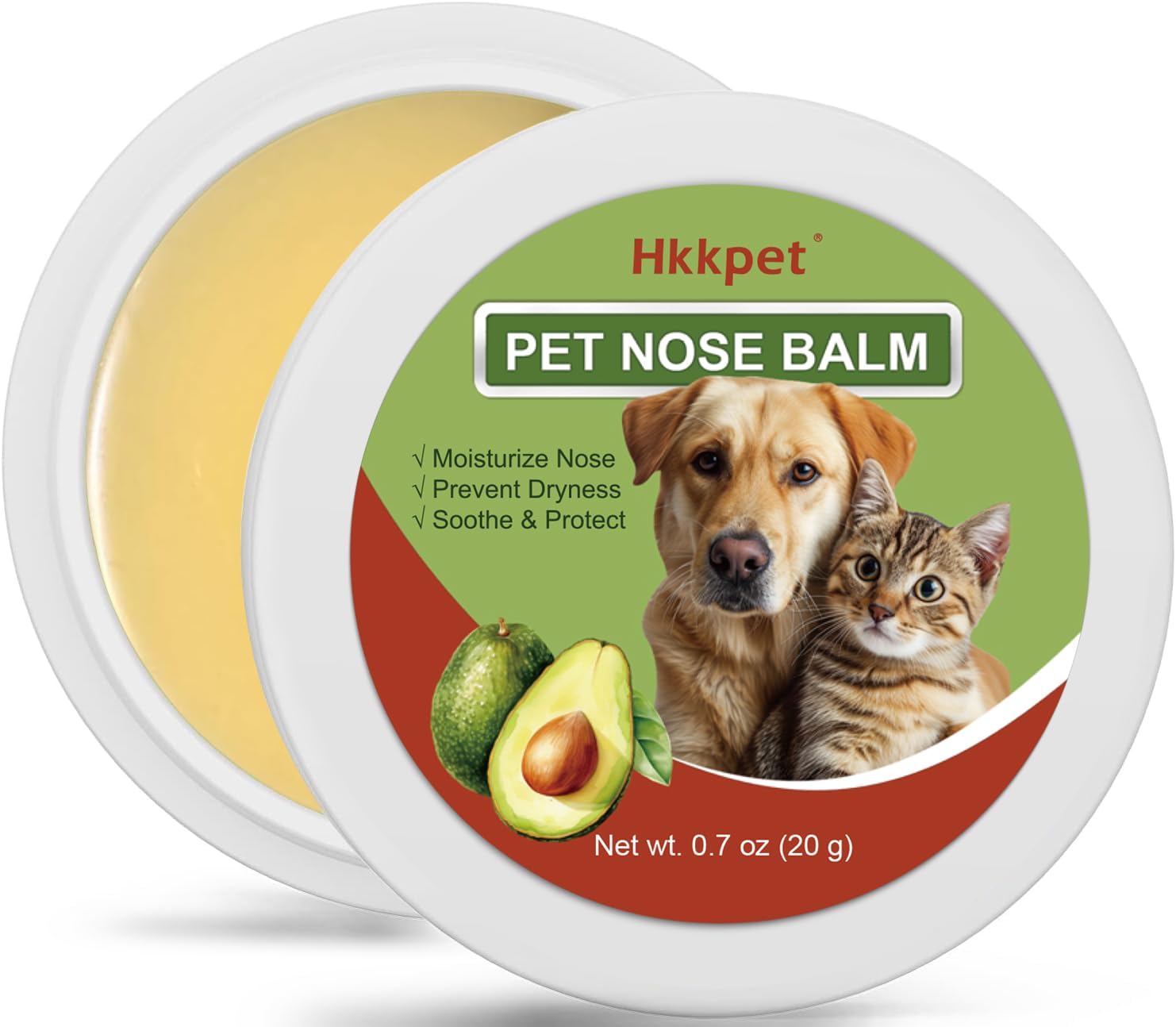 **All-Natural Avocado Dog Nose Balm for Dry Nose & Paw Care – Lick-Safe Snout Soother & Moisturizer for Dogs & Cats – 0.7 oz – Perfect for Healing Cracked Paws & Noses in All Seasons**