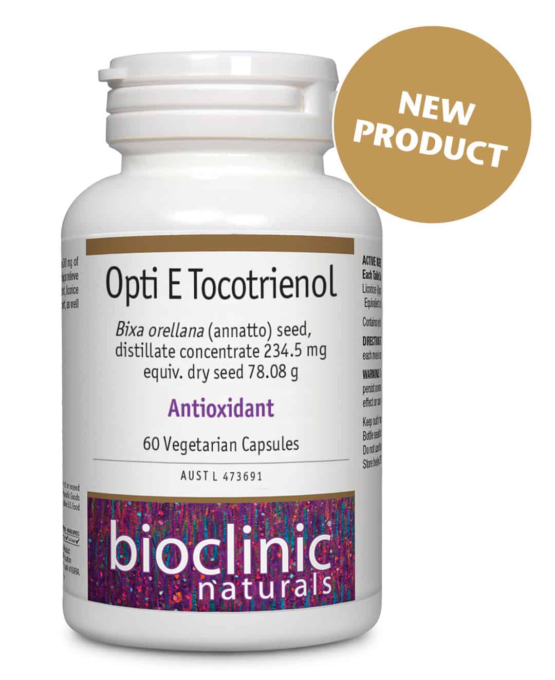 BioClinic Opti E Tocotrienol Supplement - Natural Vitamin E Complex for Heart & Brain Health - Antioxidant Support for Skin & Immune System - Perfect for Daily Wellness & Anti-Aging Routine