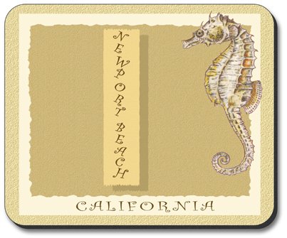 Newport Beach Art Plates Mouse Pad - Non-Slip Desk Mat for Computers & Laptops - Perfect for Office, Gaming & Home Workspace Decor