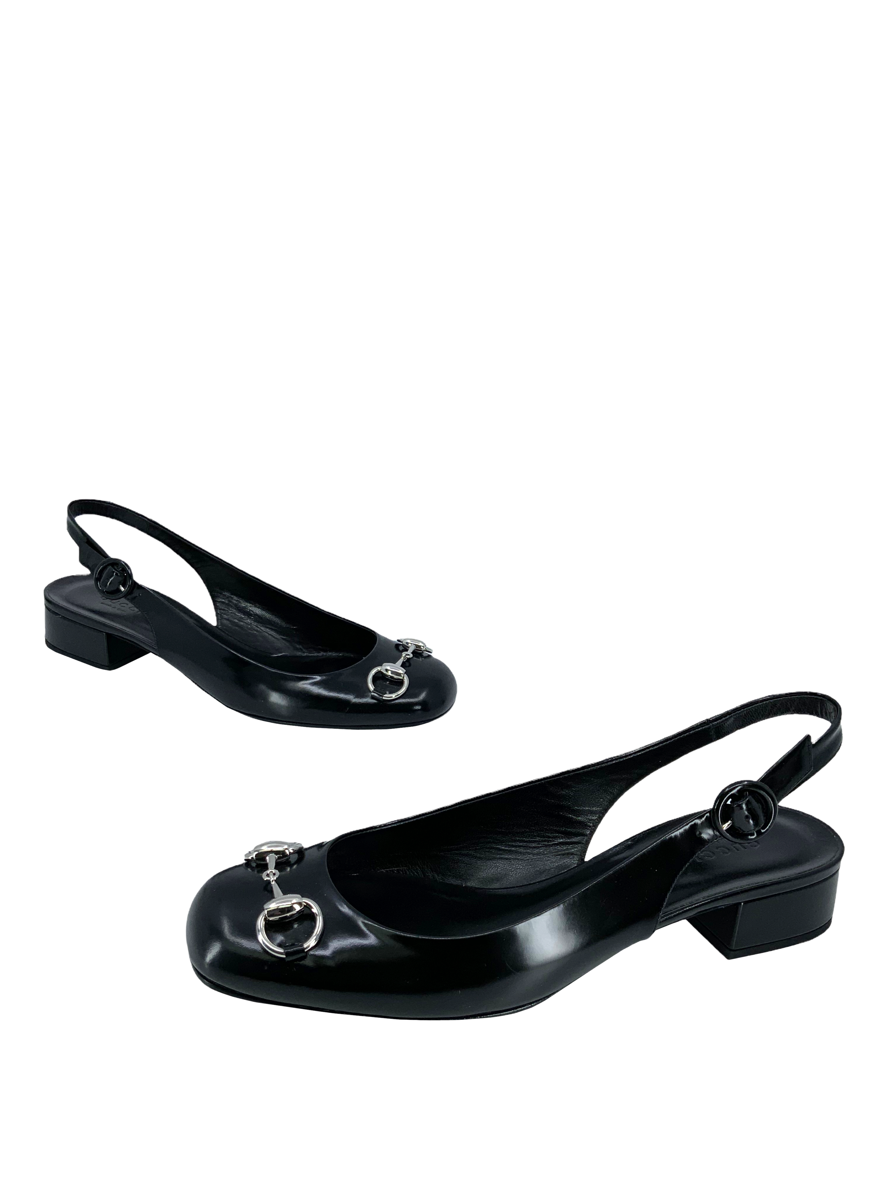 Gucci Horsebit Leather Slingback Pumps Women's Size 9 | Luxury Designer Heels for Office, Party & Special Occasions