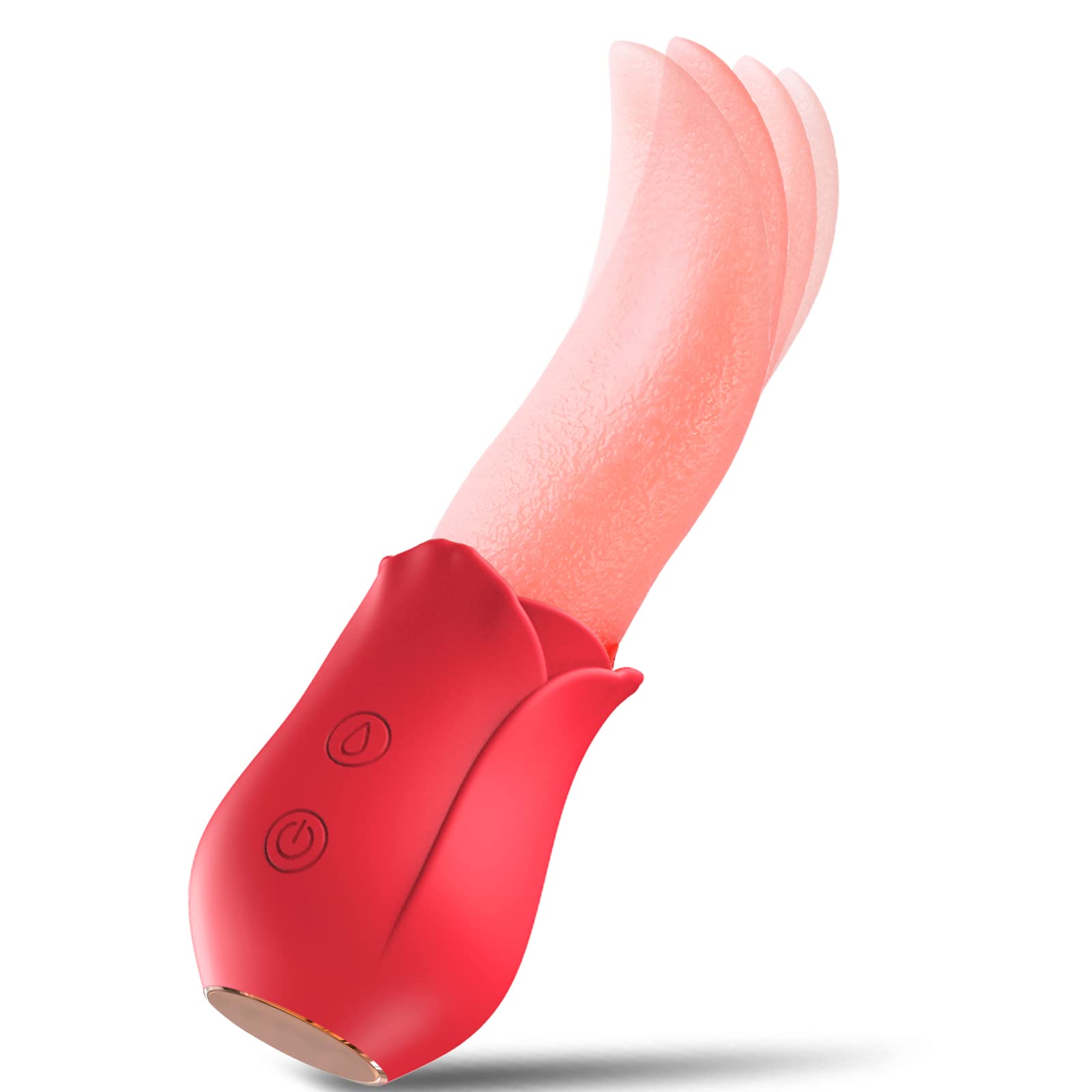 Premium Rose Vibrator for Women - Clitoral & G-Spot Stimulator with Tongue Licking Technology | Dual Nipple & Vaginal Massager | Waterproof Sex Toy for Solo Play & Couples Foreplay | Perfect Valentine's Gift & Romantic Bedroom Accessory