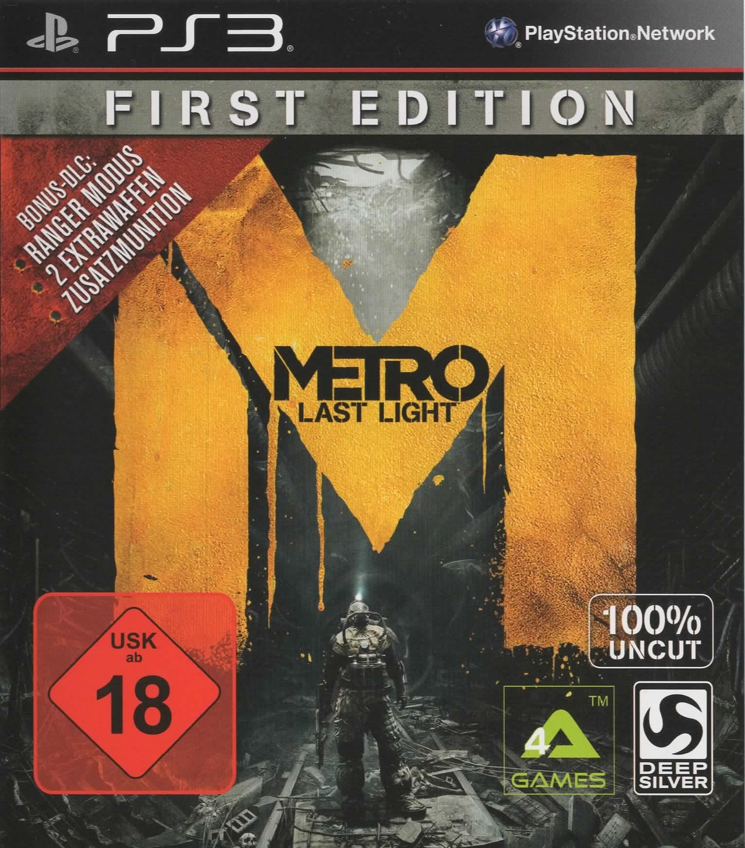 Metro Last Light First Edition - Uncut Version for PlayStation 3 - Post-Apocalyptic Survival FPS Game for Hardcore Gamers | Perfect for Fans of Atmospheric Horror Shooters