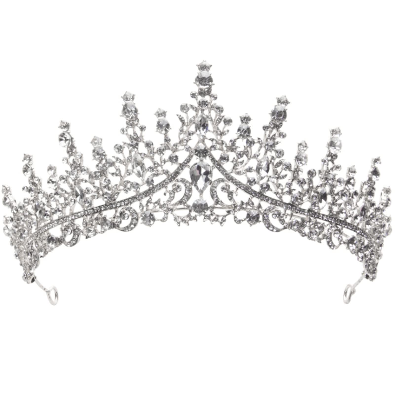 Muslim Street Crystal Crowns for Women - Vintage Princess Queen Tiaras for Adults & Girls | Bridal Hair Accessories for Weddings, Prom, Pageants | Perfect Gift for Birthday, Halloween & Christmas Costume Parties | Elegant Hair Jewelry for Special Occasions & Photo Shoots