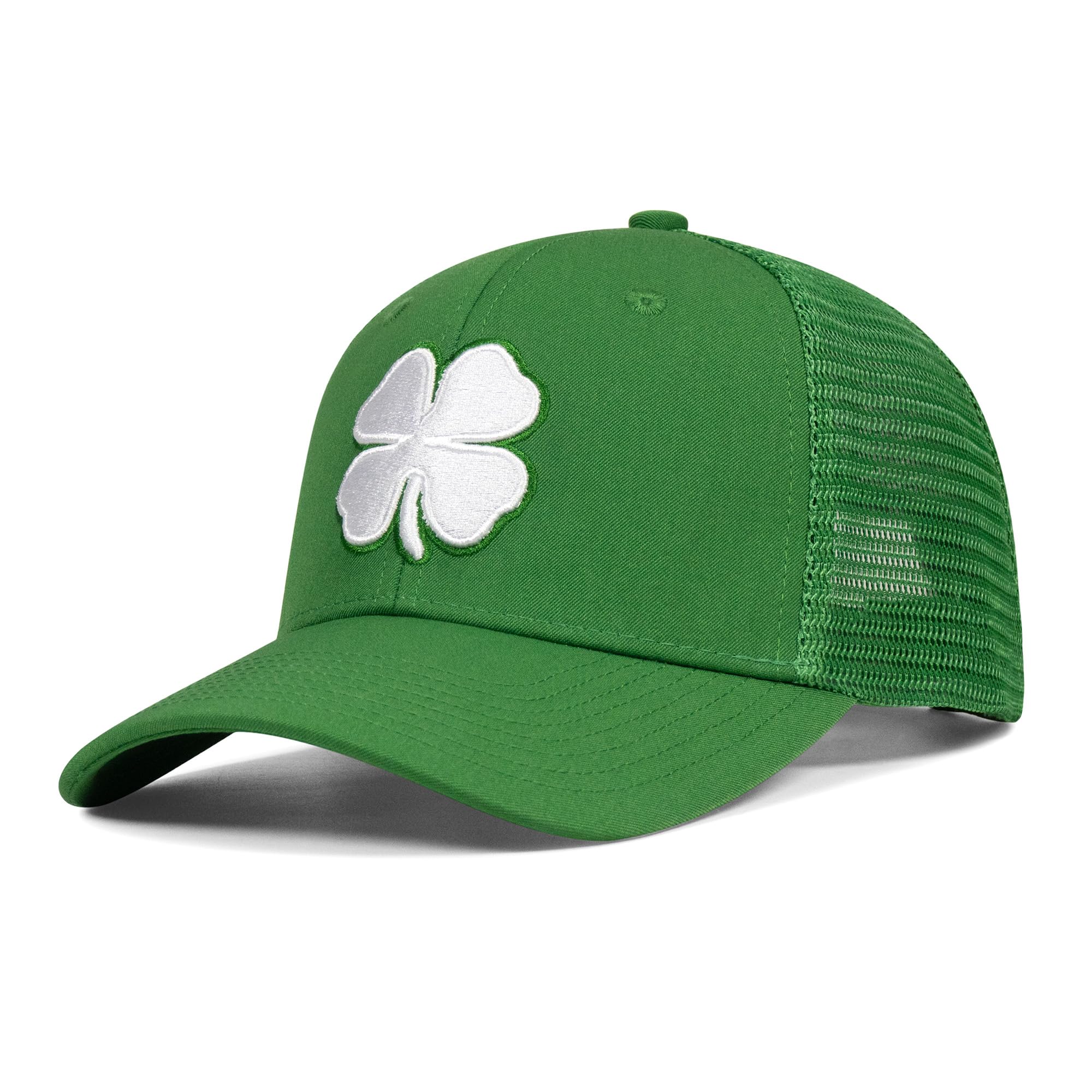 Stylish Clover Hats for Men & Women - Black 4-Leaf Lucky Golf & Baseball Cap - Perfect for Golfing, Outdoor Sports & Everyday Fashion