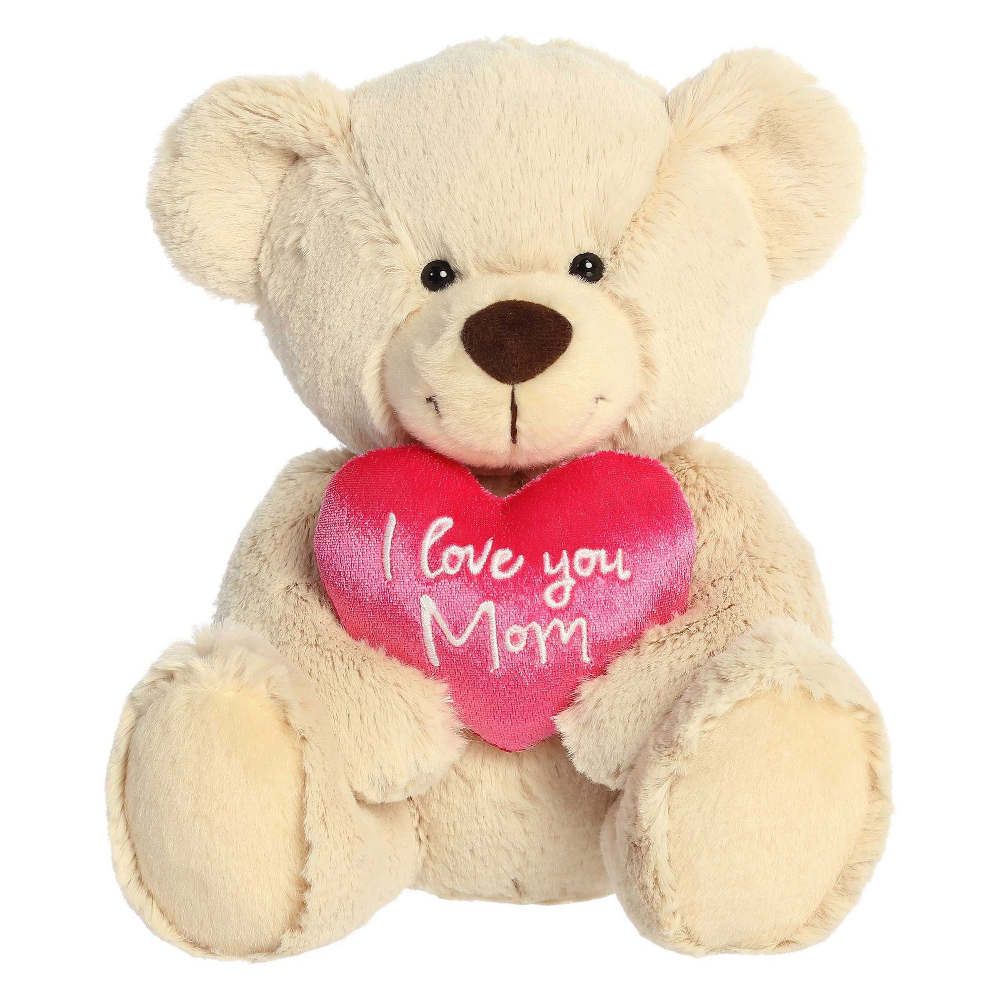 11 Inch Soft Plush Teddy Bear Gift for Mom - Cute 'I Love You' Stuffed Animal for Mother's Day, Birthday, Valentine's Day - Perfect Hugging Companion for Kids & Adults