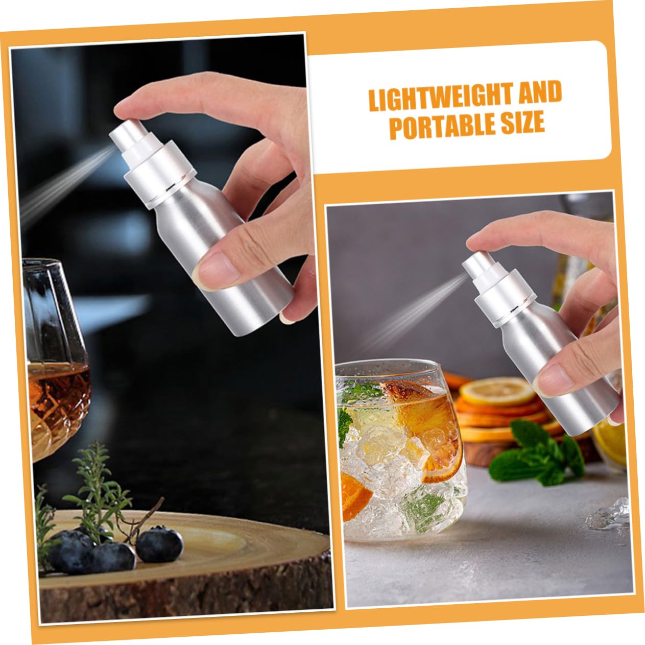 80ml Empty Spray Atomizer Bottle - Lightweight Compact Mist Sprayer for Cocktails, BBQ, Perfume & Essential Oils | Perfect for Bartending, Cooking, Aromatherapy & Travel