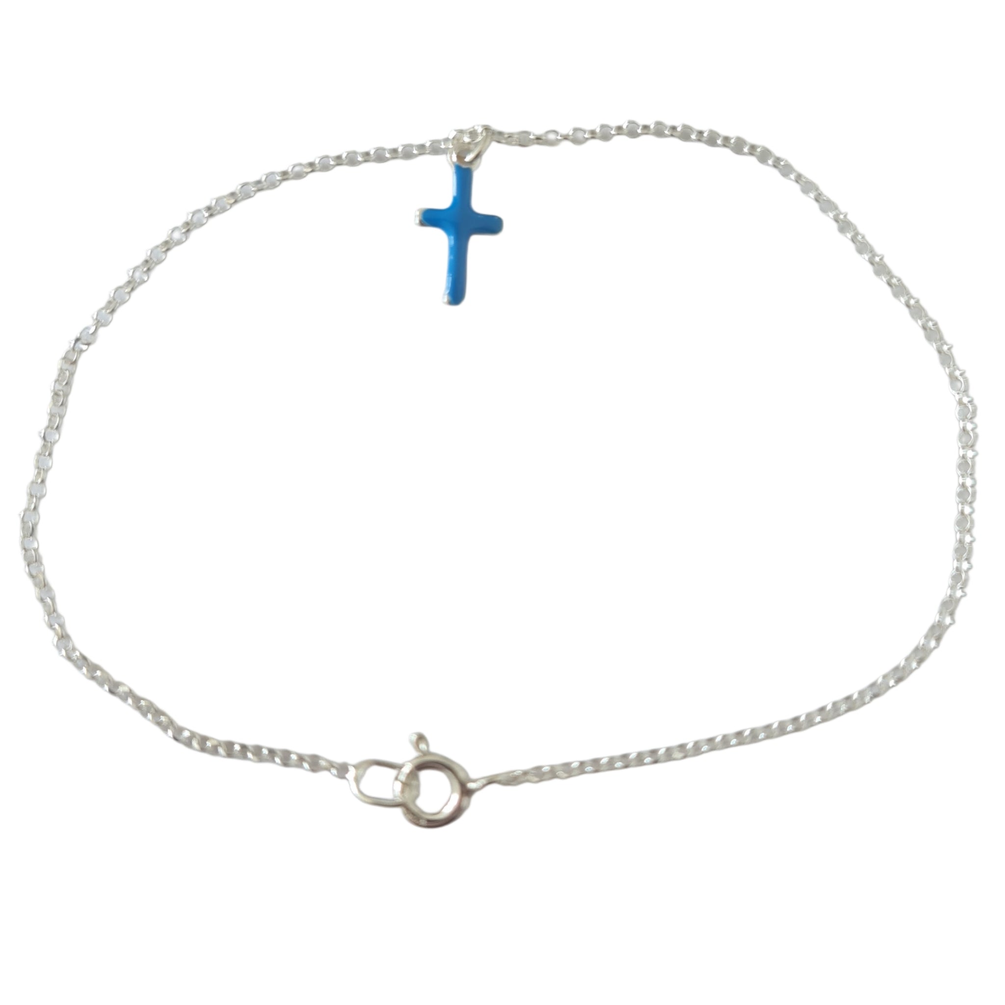 Pyros Blue Cross Bracelet - Stylish Religious Jewelry for Men & Women - Perfect for Daily Wear, Gifts & Faith-Based Occasions