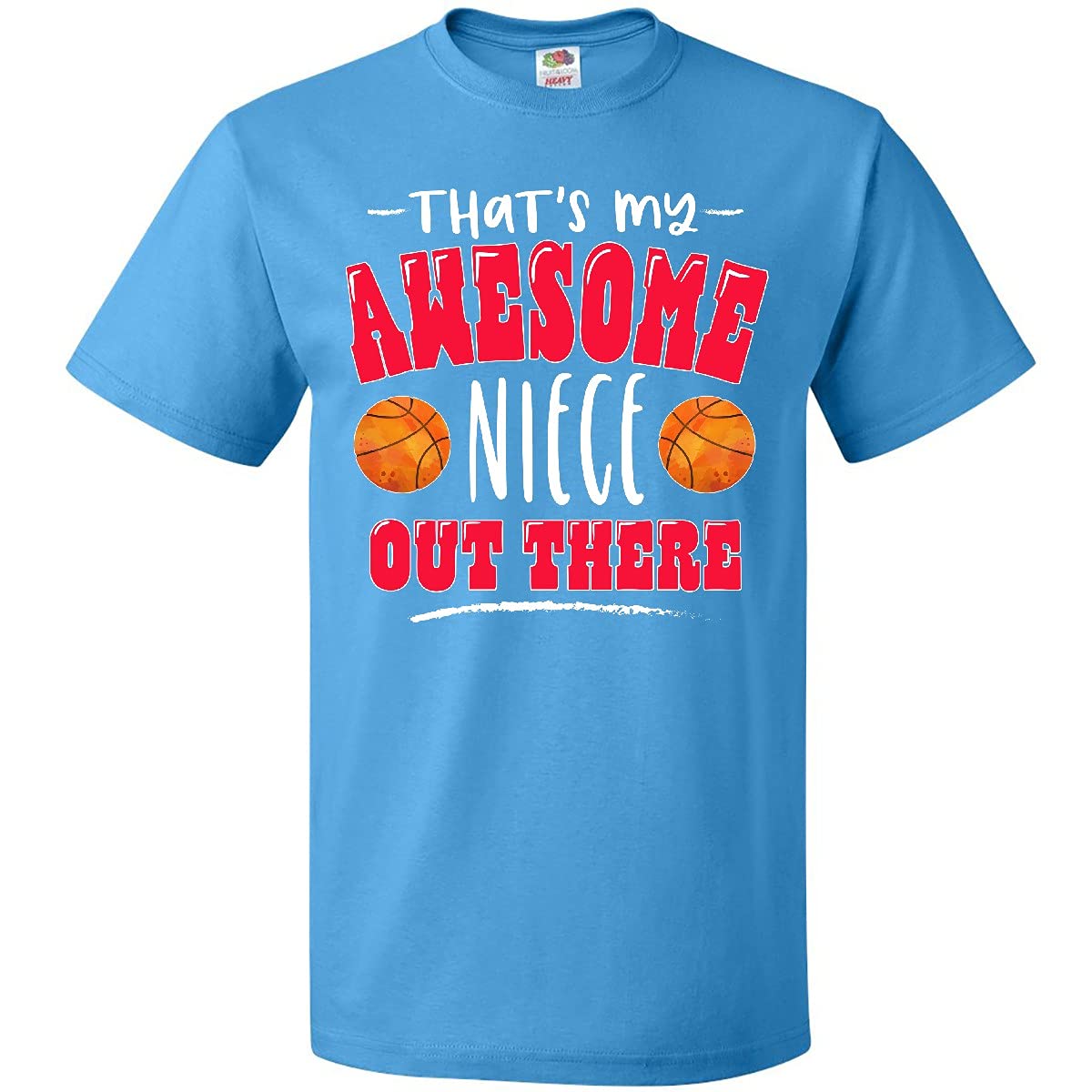 Inktastic That's My Awesome Niece Basketball T-Shirt - Funny Aunt Gift for Niece Who Loves Basketball | Perfect for Games, Birthdays & Family Events