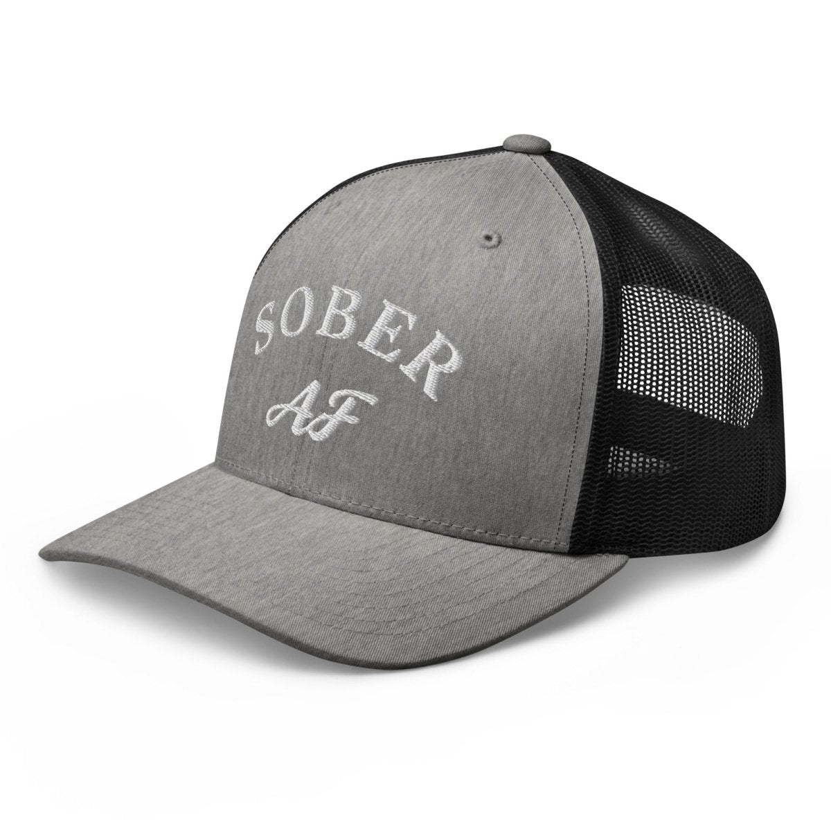 Sober AF Embroidered Trucker Hat - Funny Novelty Baseball Cap for Men & Women - Perfect for Parties, Festivals, and Everyday Wear