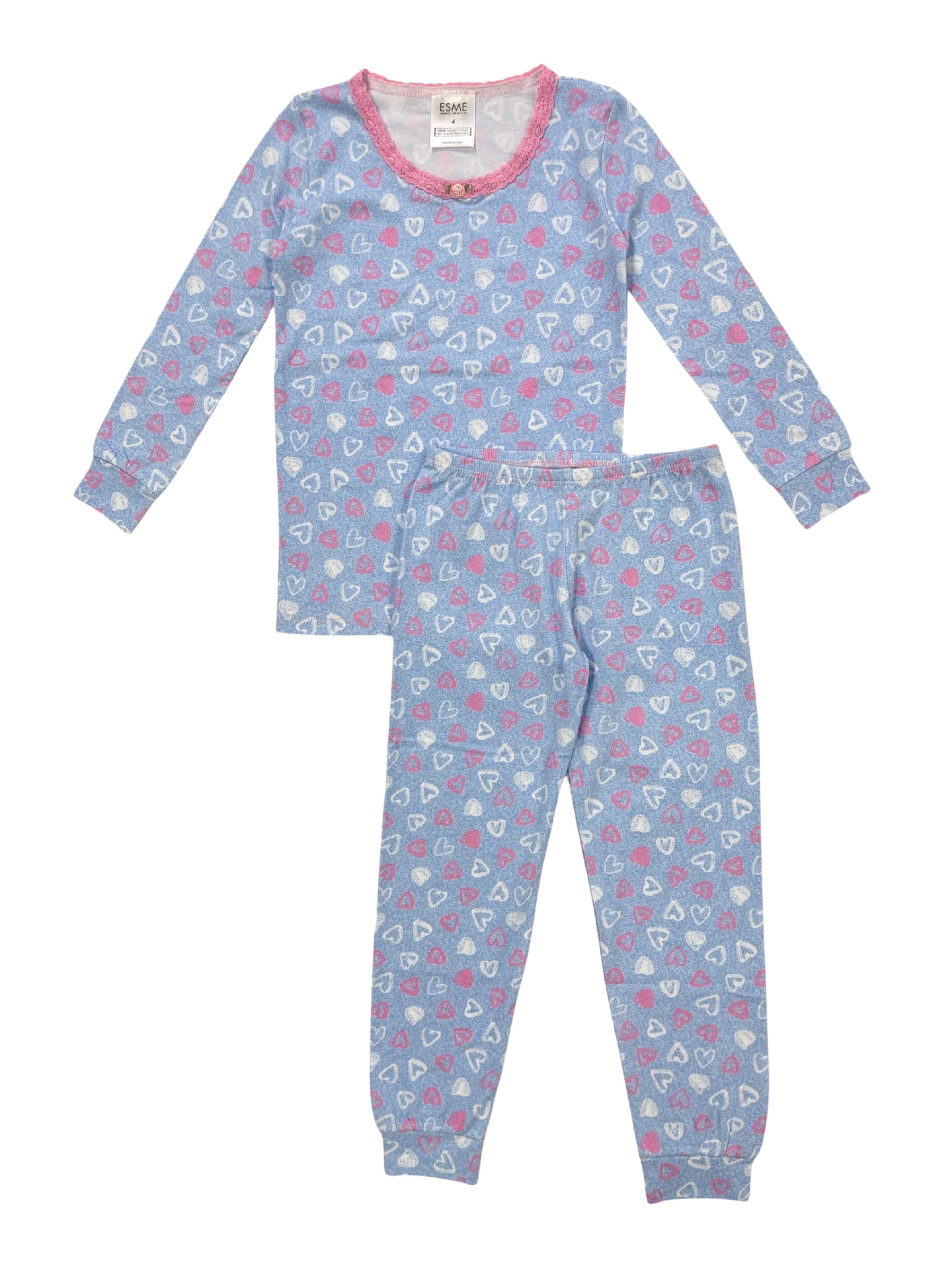 Stylish Denim Hearts Full Length Set for Women - Trendy Matching Outfit for Casual Wear, Date Nights & Street Fashion