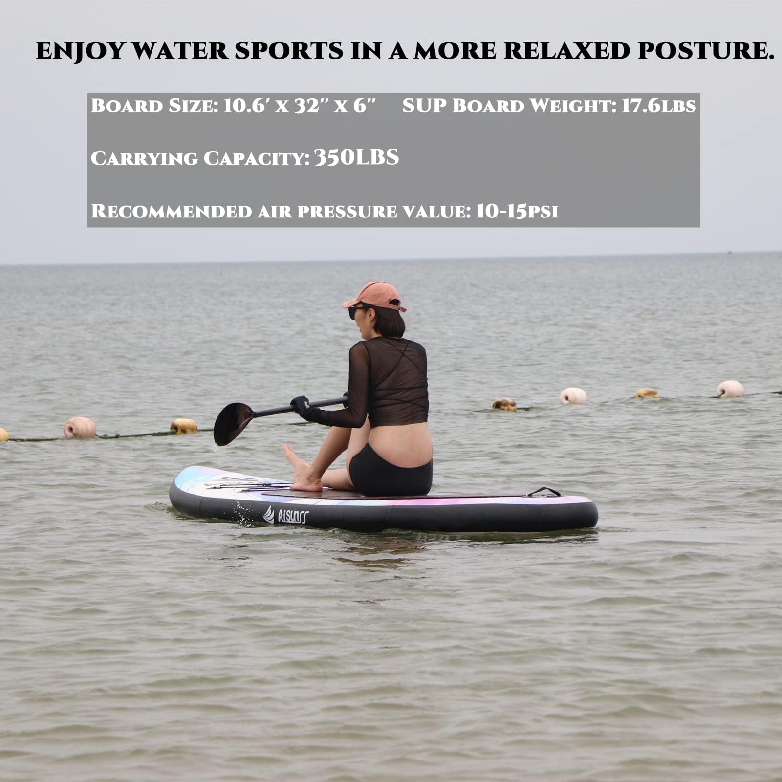**Premium Inflatable Stand Up Paddle Board for Adults & Beginners - Wide Stable SUP Board with Complete Accessories (Carry Bag, Hand Pump, 10L Waterproof Bag, Adjustable Paddle) - Perfect for Lakes, Rivers, Ocean & Yoga**