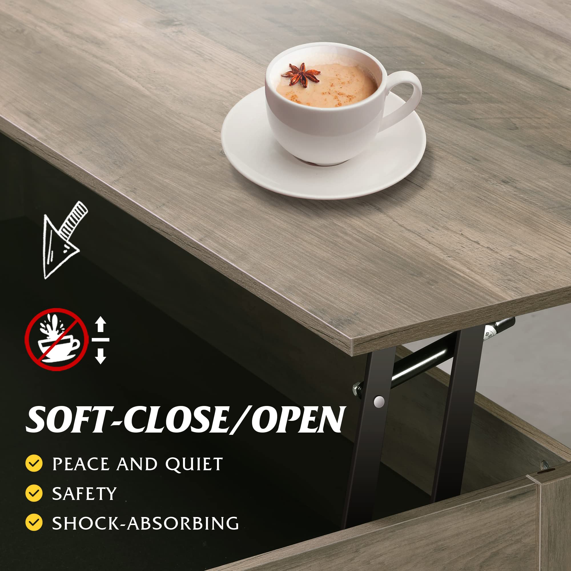 Lift Top Coffee Table with Storage - 39