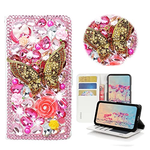 Retro Butterfly Rose Floral / Pink