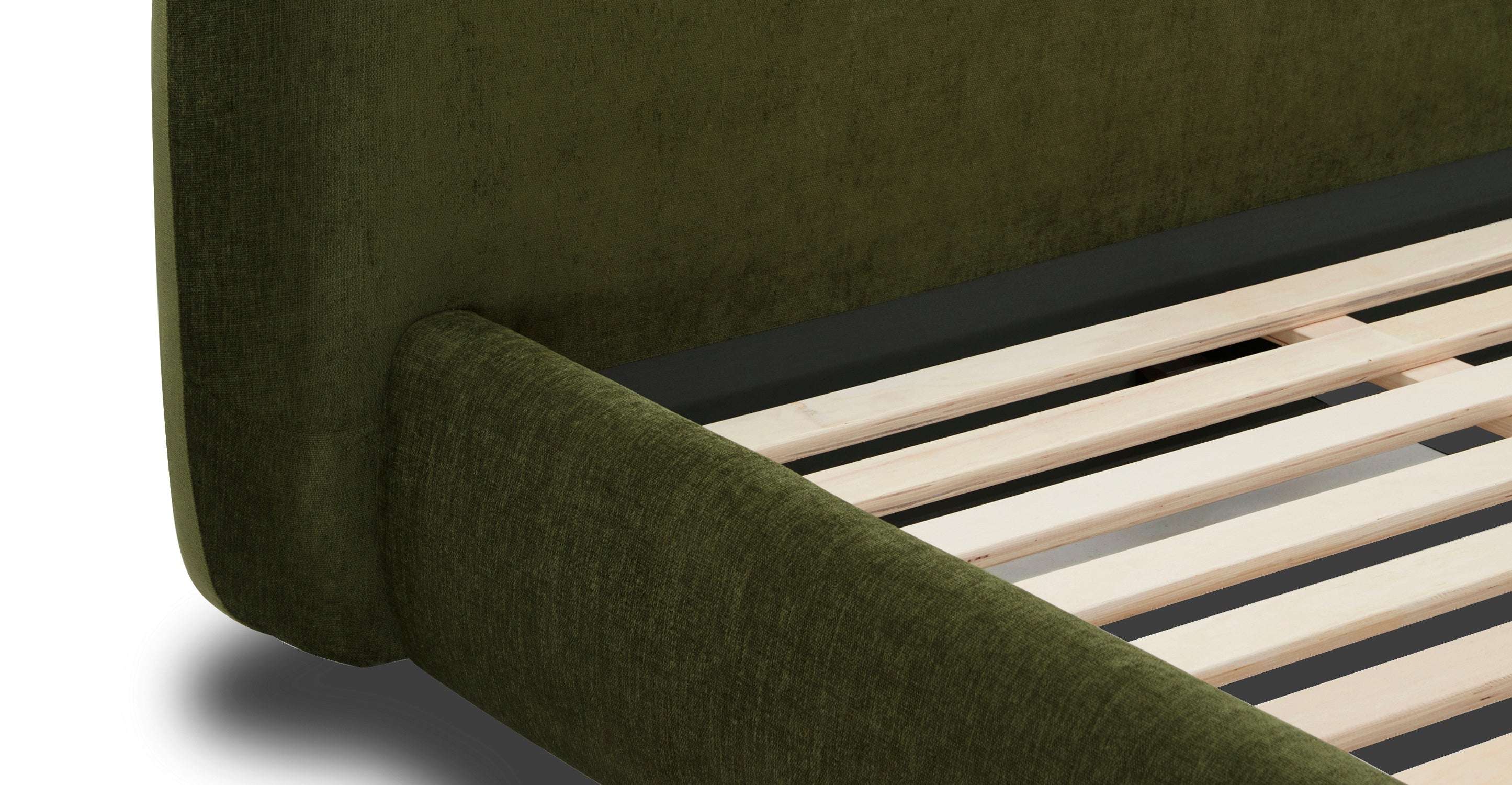 Genoa Queen Size Bed Frame - Modern Platform Bed with Upholstered Headboard, Sturdy Wooden Slats - Perfect for Master Bedroom, Guest Room, or Apartment