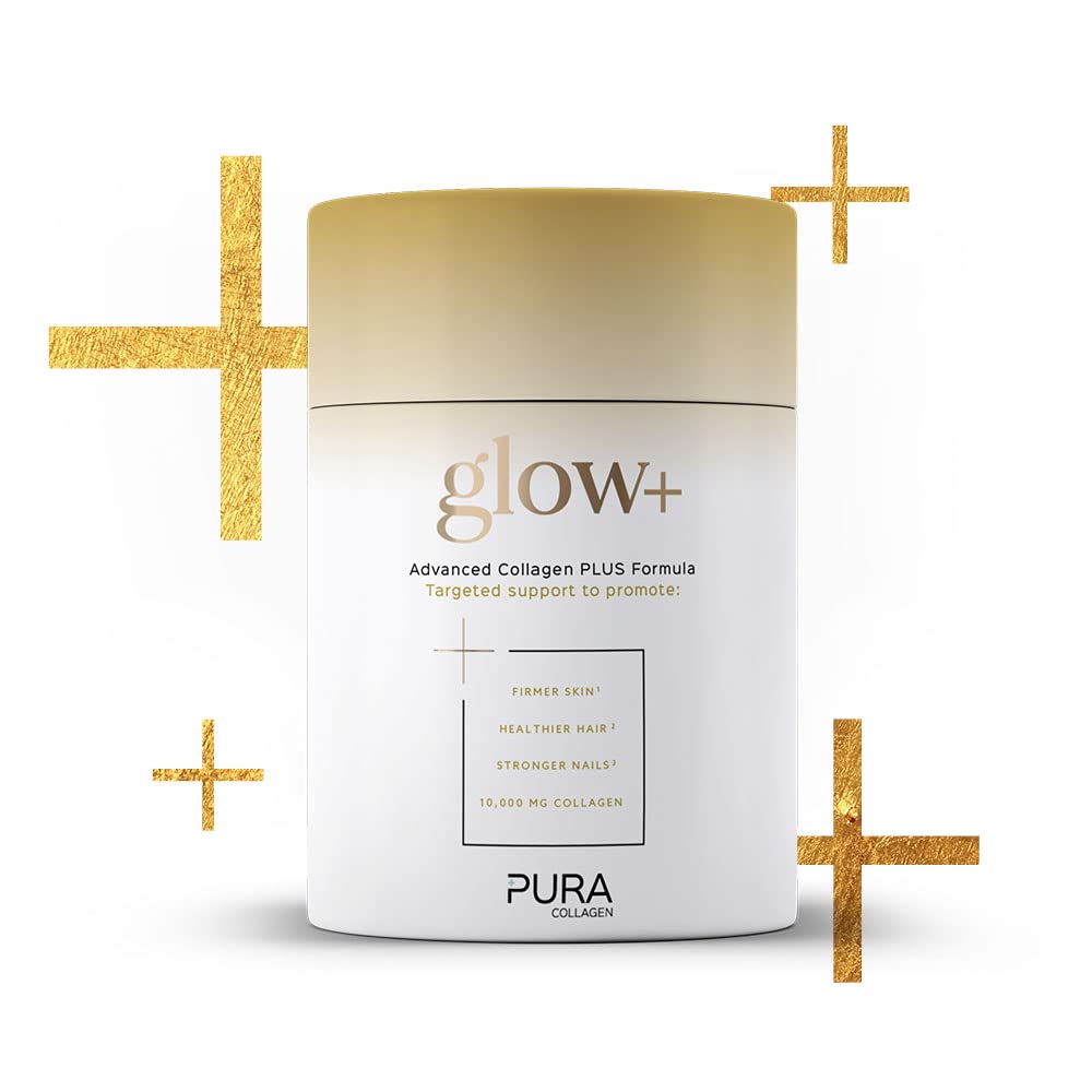 Pura Collagen Powder Supplement with 10,000mg Hydrolyzed Peptides, Hyaluronic Acid, Vitamins & Minerals - 28 Servings (284g) for Skin Hydration, Joint Support & Anti-Aging - Perfect for Smoothies, Coffee & Daily Wellness Routine