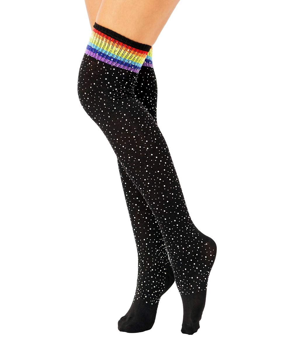 Lookswe Women's Over The Knee High Socks - Sexy Sparkle Rhinestone Stockings for Party, Cosplay & Casual Wear - Long Thigh High Socks for Winter & Fashion Outfits