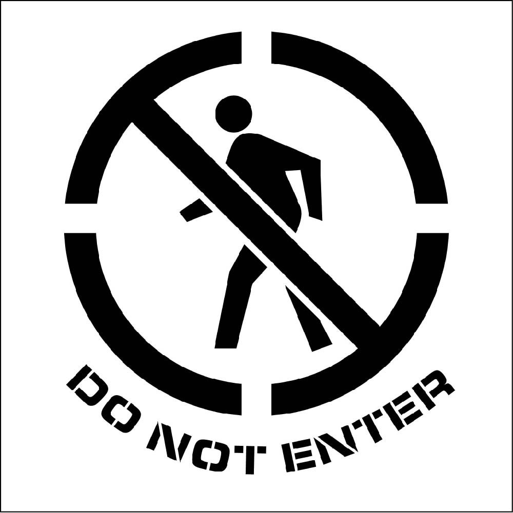 National Marker Corp. PMS225 Do Not Enter Graphic Plant Marking Stencil - Durable Safety Sign Stencil for Construction Sites, Warehouses & Industrial Areas