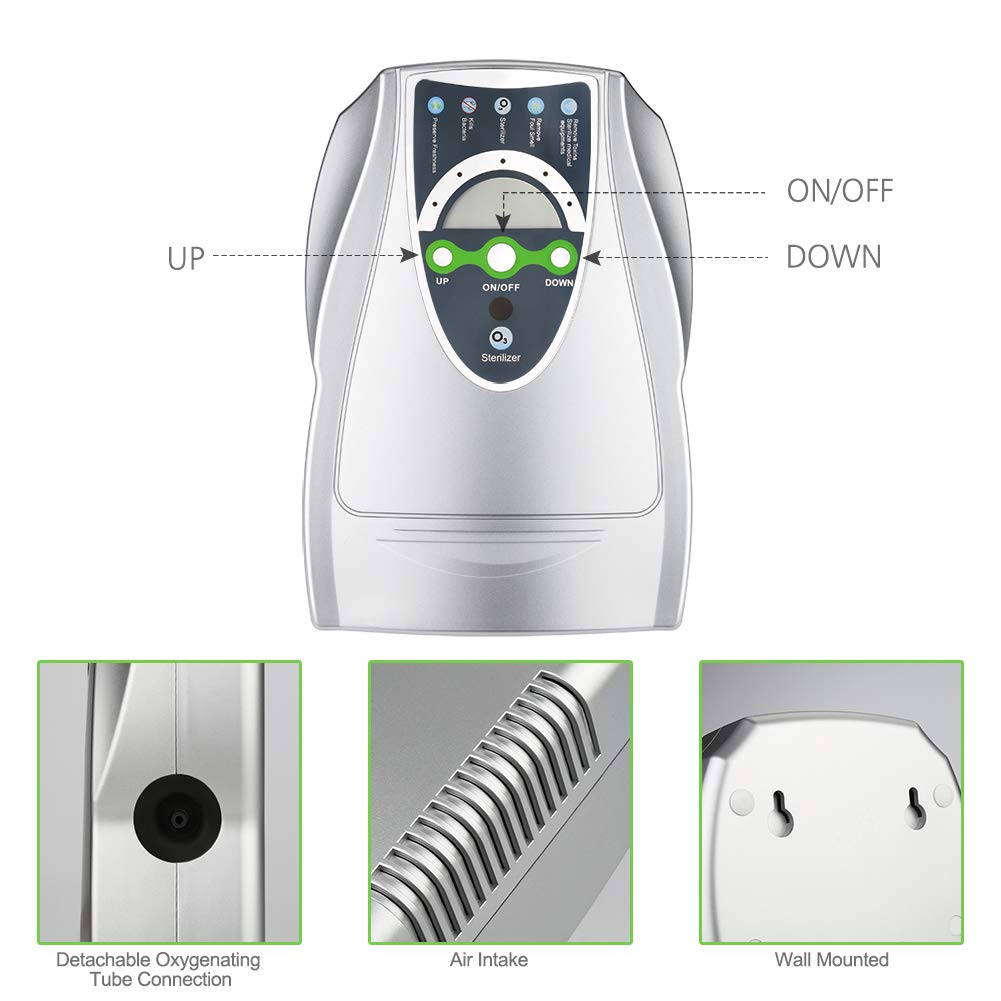 Portable Ozone Generator with Timer - Compact Air Purifier for Home, Office, Room & Hunting Gear | Eliminates Odors, Kills Bacteria & Freshens Air | Perfect for Pet Areas, Smoke Removal & Travel Use