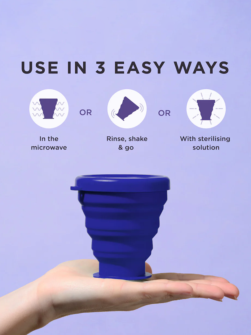 Mooncup Menstrual Cup Cleaning Pot - BPA-Free Silicone Wash Container for Reusable Period Cups | Perfect for Travel, Home & Gym Use