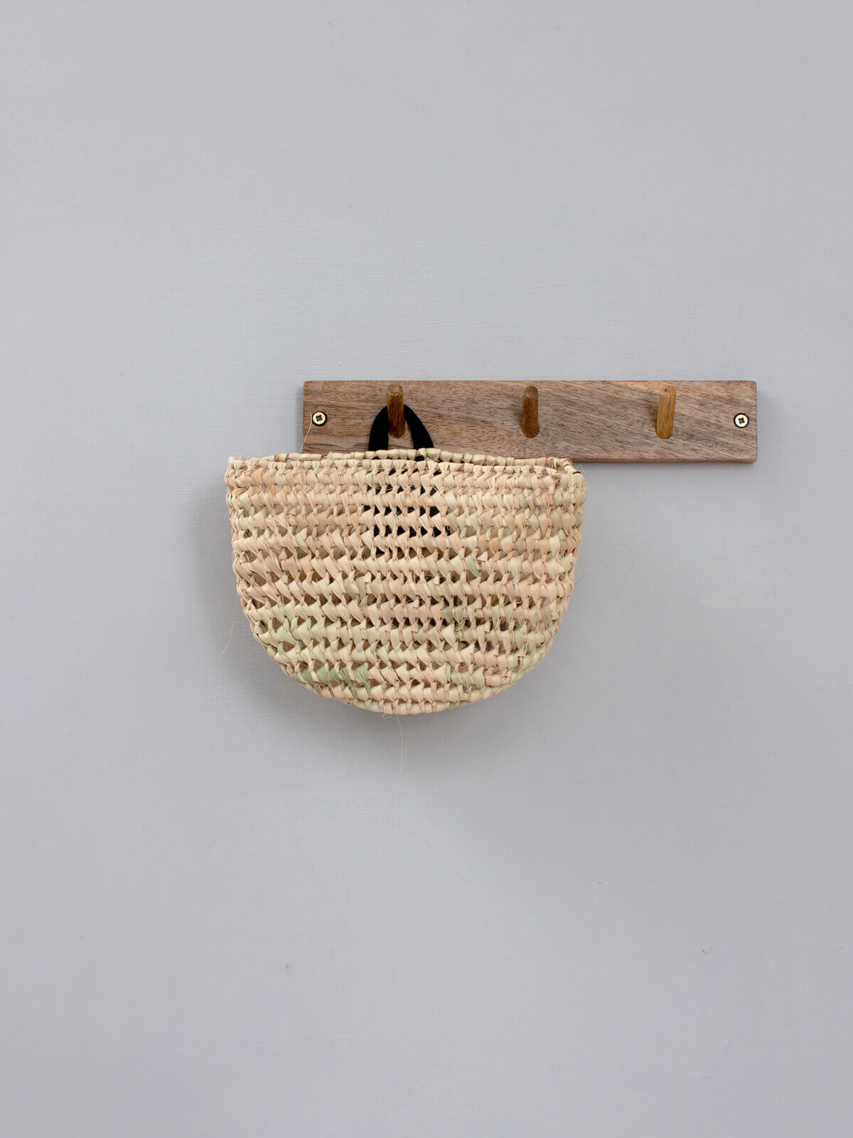 Mini Wall Baskets Black Set of 3 - Decorative Storage for Bathroom, Kitchen & Bedroom Organization