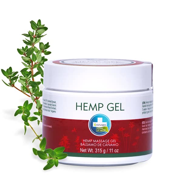 Annabis Hemp Oil Infused Muscle Relief Gel for Pain & Soreness | THC-Free Deep Tissue Massage Gel | 330ml | Post-Workout Recovery & Joint Support