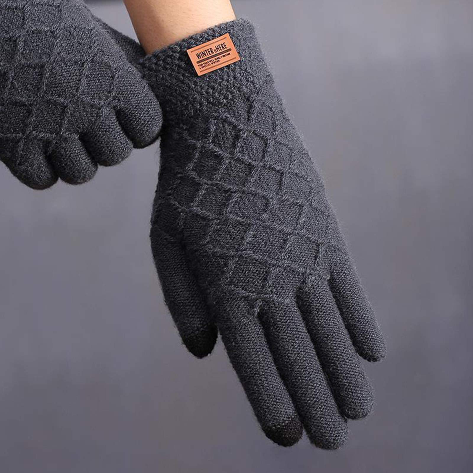 Winter Thermal Velvet Gloves & Headband Set - Windproof Cold Weather Sports Accessories for Running, Skiing, and Outdoor Activities