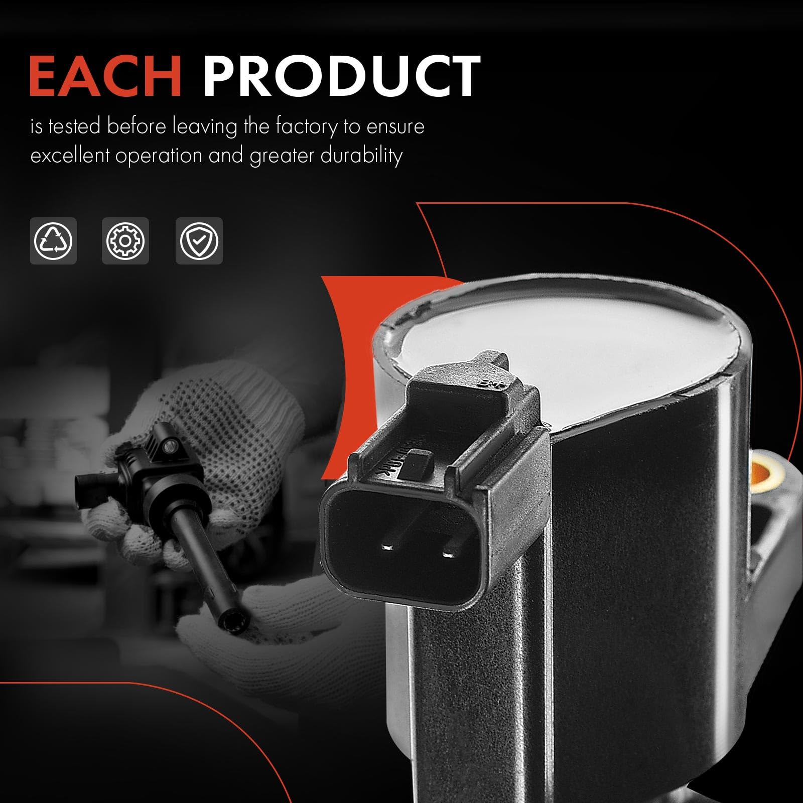 Premium Ignition Coil Pack Compatible with Ford Focus 2003-2011, Escape 2005-2008, Mazda 6 2005-2005 & More - 2.0L 2.3L Engine Replacement Part - Perfect for Engine Misfire Repair & Performance Upgrade