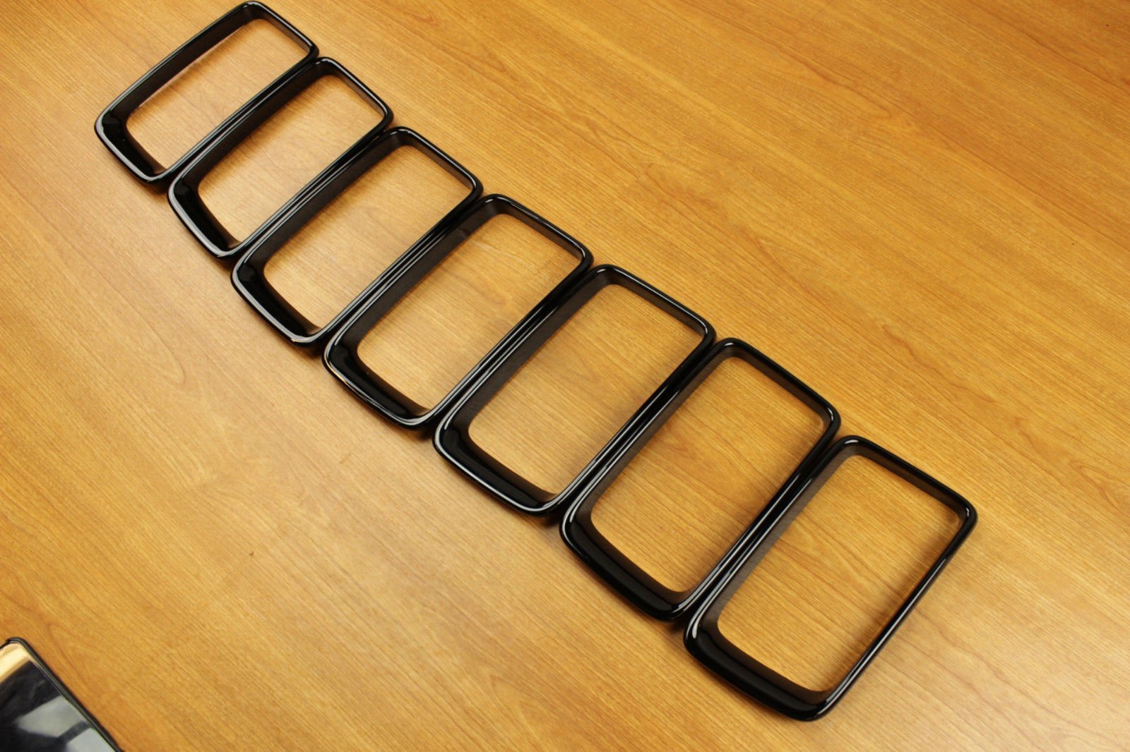 Jeep Grand Cherokee Gloss Black Trim Ring Grille Insert Set - Mopar OEM Replacement Part - Upgrade Your SUV's Front Grille for Enhanced Style & Protection