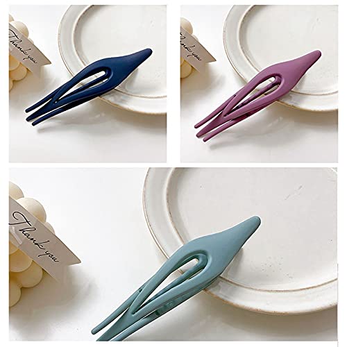 Licogel 6PCS Matte Duckbill Barrettes - Large Non-Slip Hair Clips for Women & Girls, Unique Simple Hair Accessories for School, Work, Party & Daily Styling