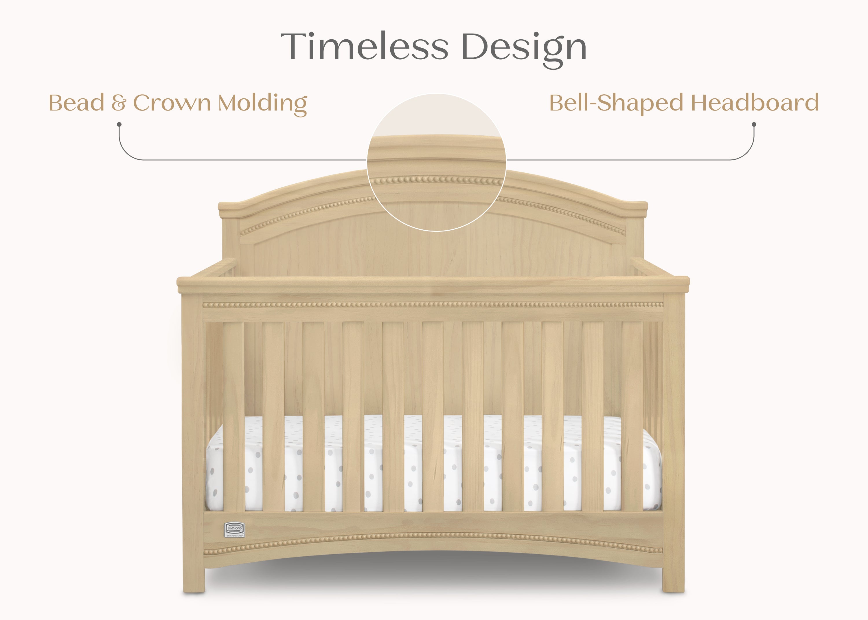 Emma Crib 'N' More - Convertible Baby Crib with 3-in-1 Design for Nursery, Toddler Bed & Daybed | Perfect for Newborns to Toddlers | Safe & Stylish Nursery Furniture for Modern Homes