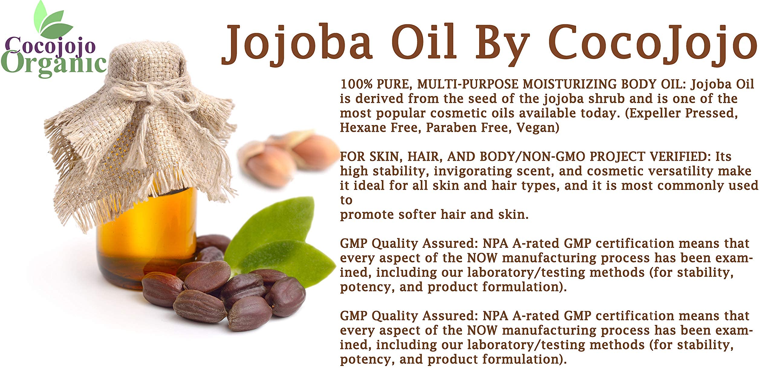 Organic Jojoba Oil by Dr Joe Lab - 100% Pure, Cold Pressed for Hair Growth, Skin & Face Care - Deep Moisturizing Anti-Aging Essential Oil - 128 Fl Oz - Perfect for DIY Beauty, Massage & Aromatherapy