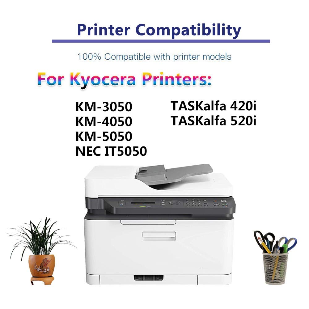 High Yield TK717 TK-717 Compatible Toner Cartridge (1-Pack, Black) for Kyocera KM-3050/KM-4050/KM-5050/TASKalfa 420i/520i A3 Printers | Reliable Printing for Office Documents & Business Reports